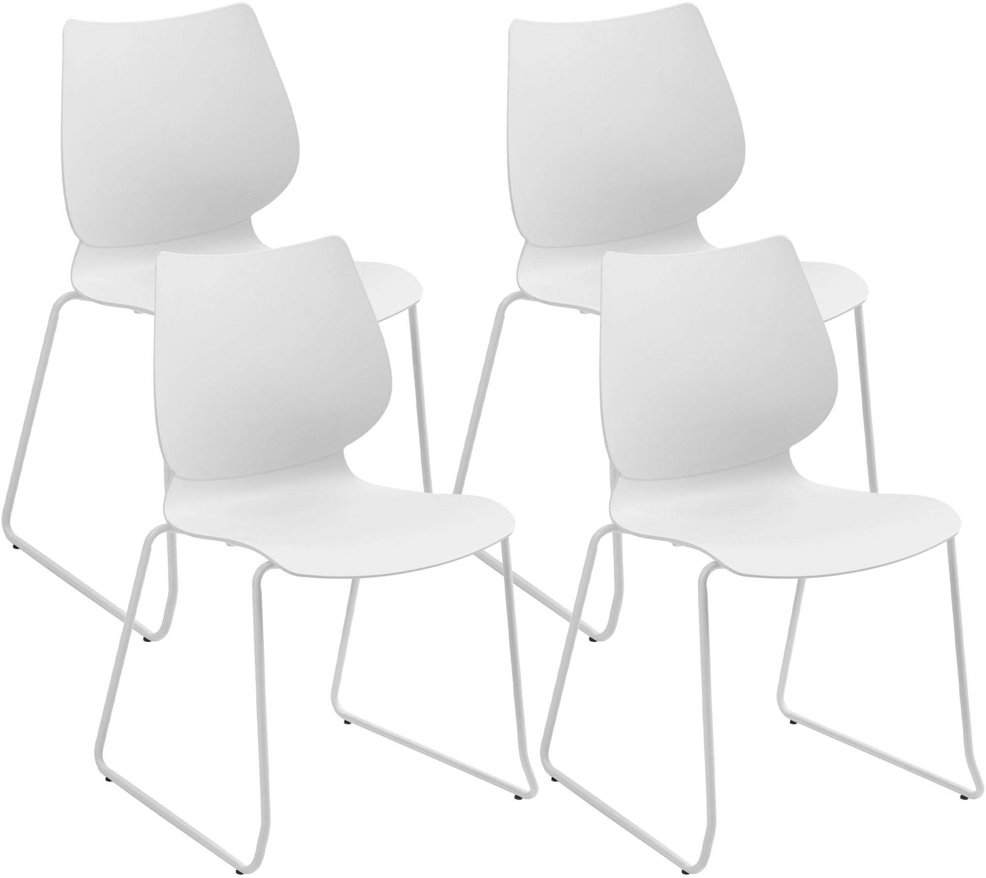 Set de 4 sillas apilables Houma