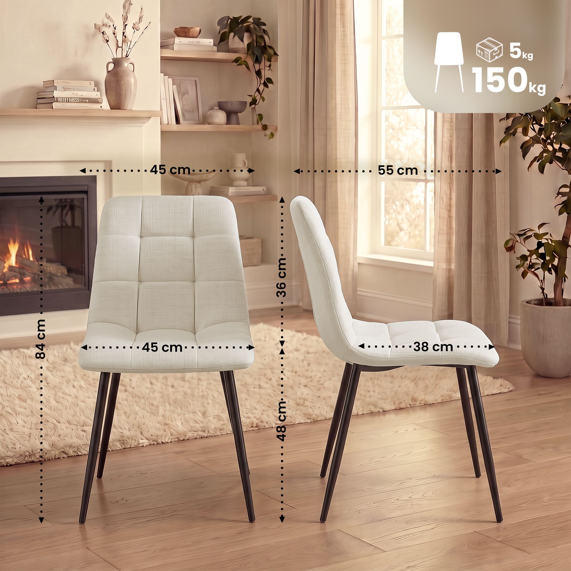 Lote de 2 sillas de comedor Tilde