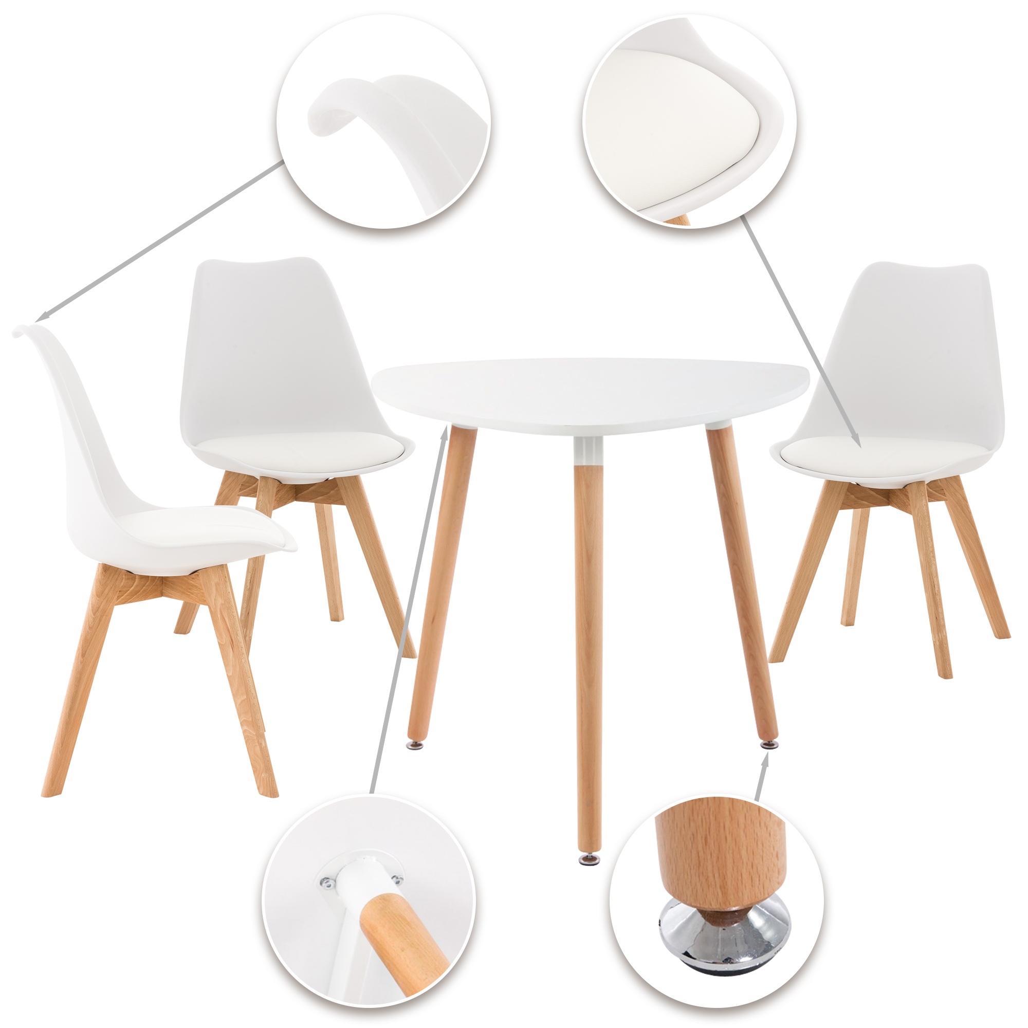Set de mesa y 3 sillas Libanera para el comedor