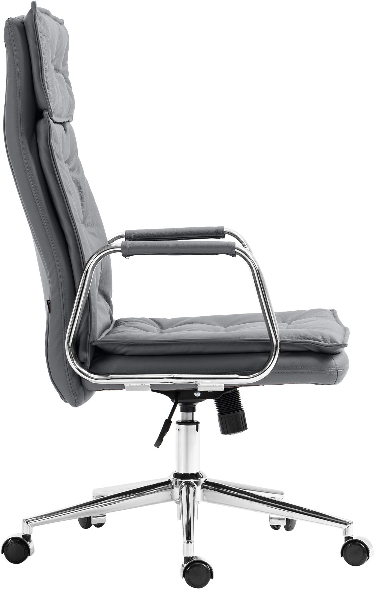 Silla de oficina Sotira de cuero genuino