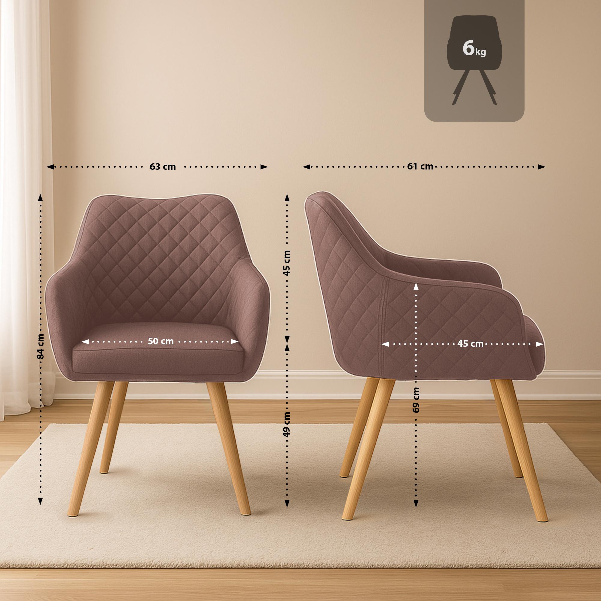 Silla de comedor Gent tela