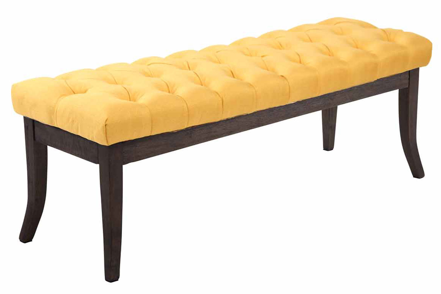 Taburete Recibidor Ramses En Tela & Madera Oscura