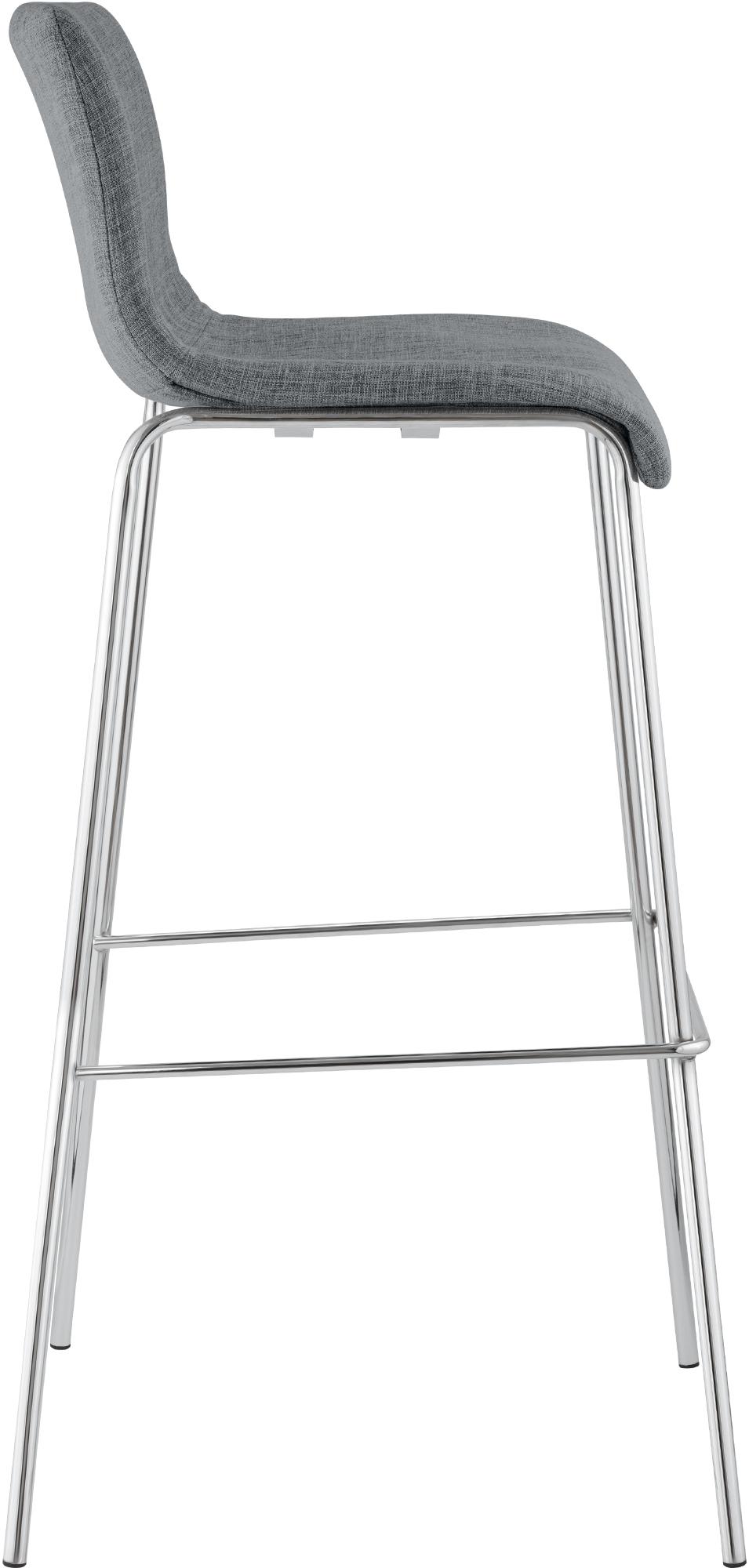 Juego de 2 taburetes de bar Hover, tela, base de cuatro patas