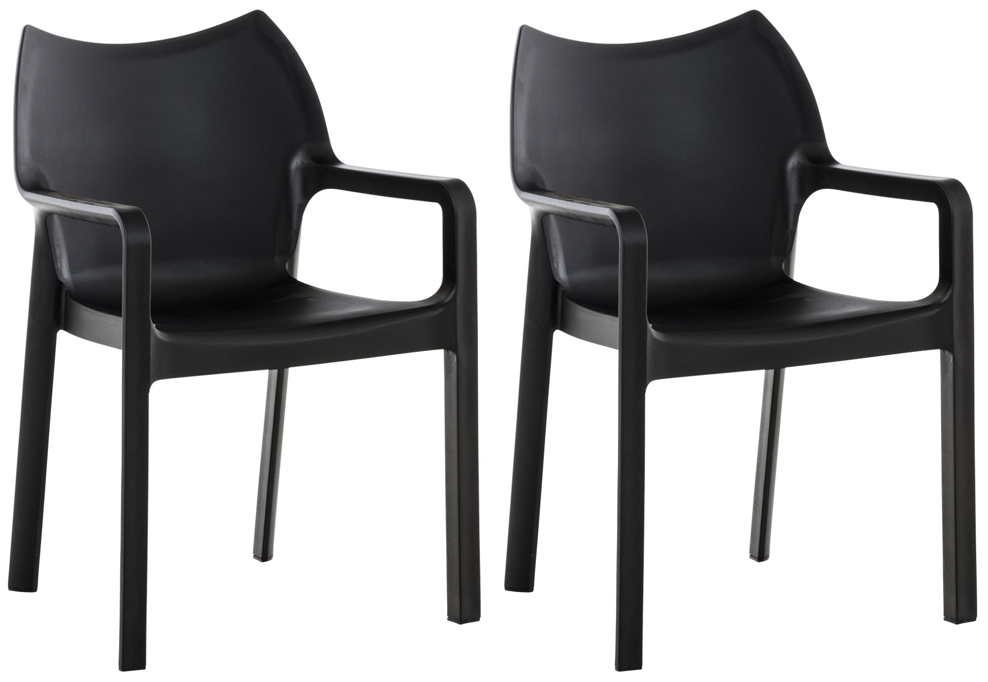 Juego de 2 sillas apilables Diva
