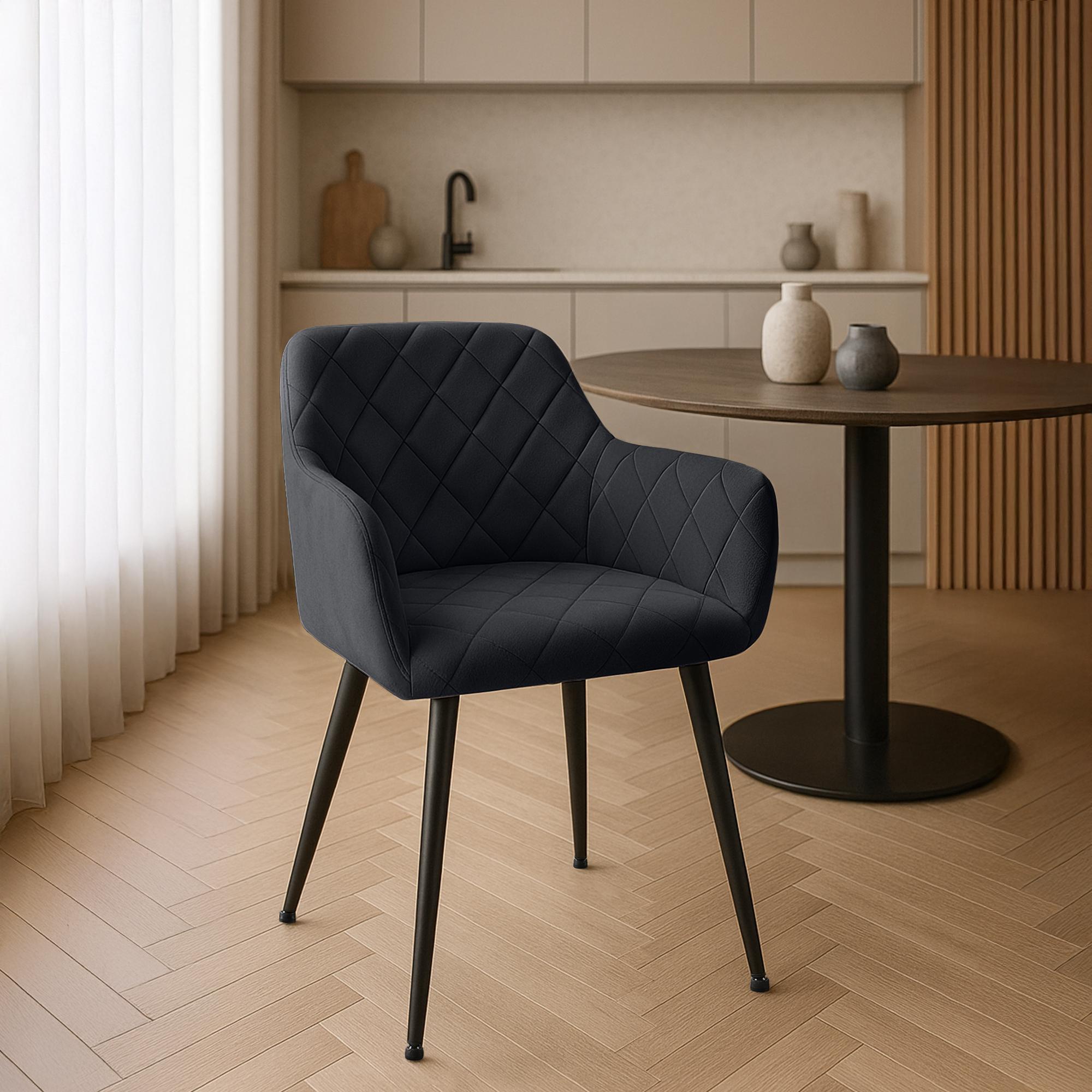 Silla de comedor Monett terciopelo