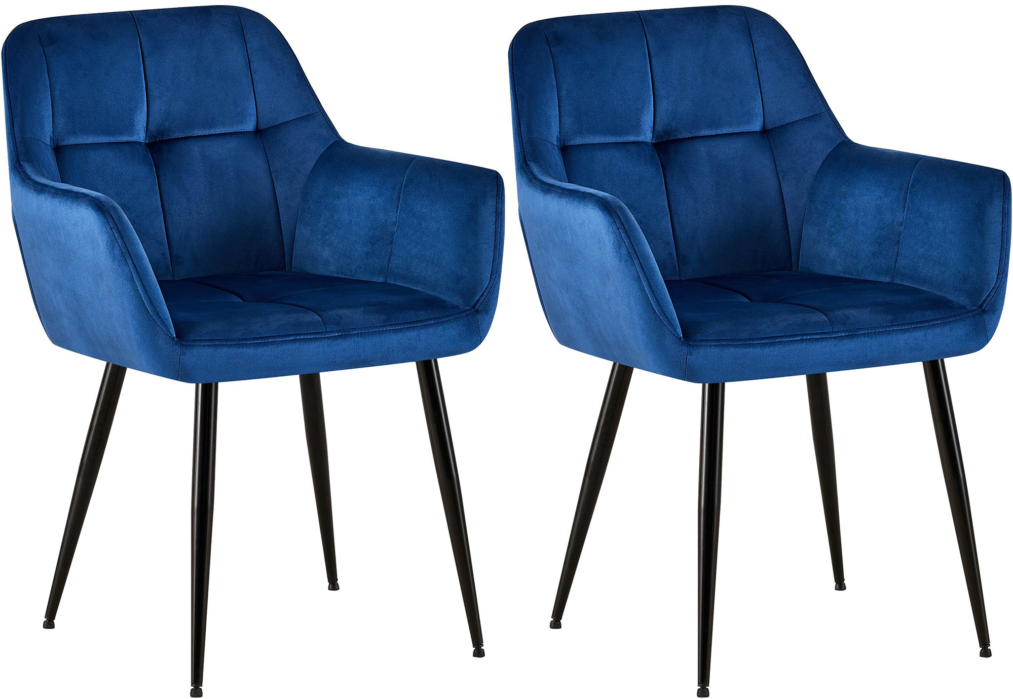 Set de 2 Sillas de salón Emia en terciopelo