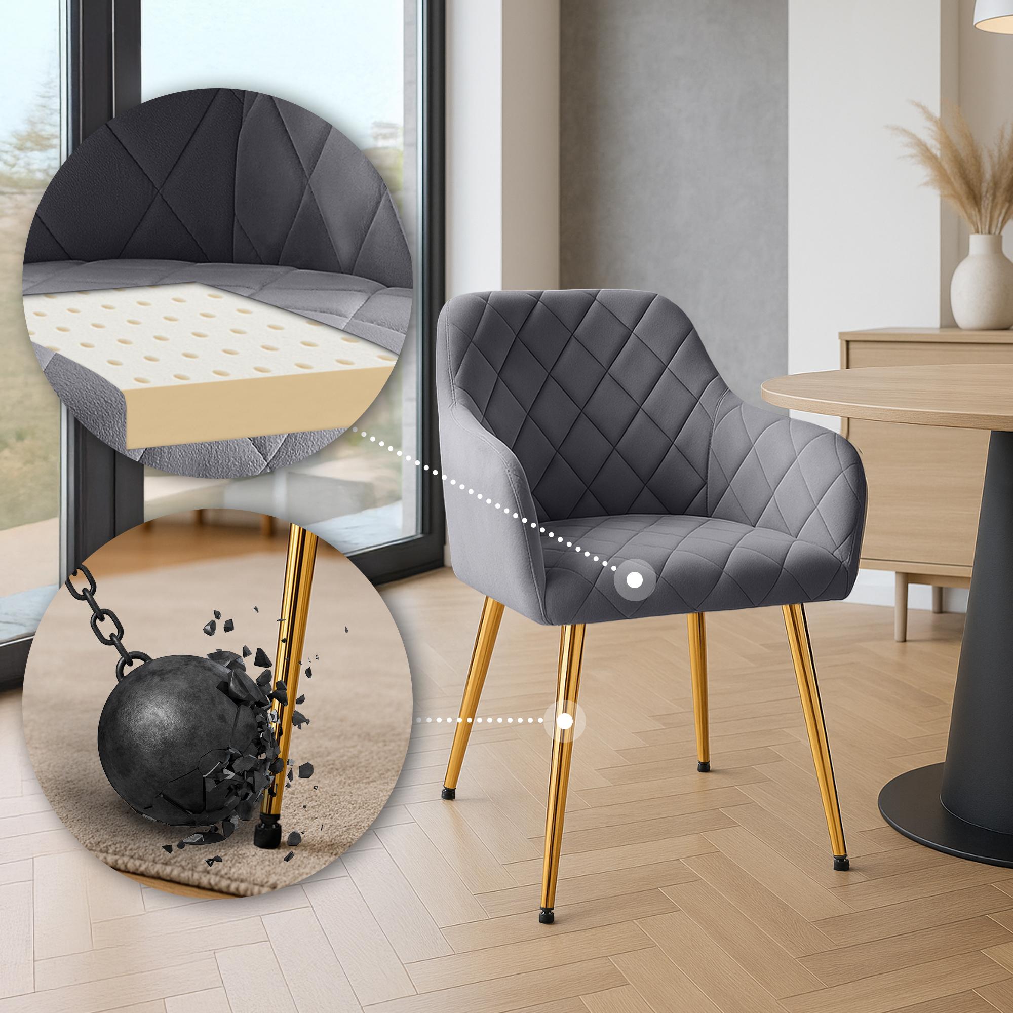 Silla de comedor Monett terciopelo
