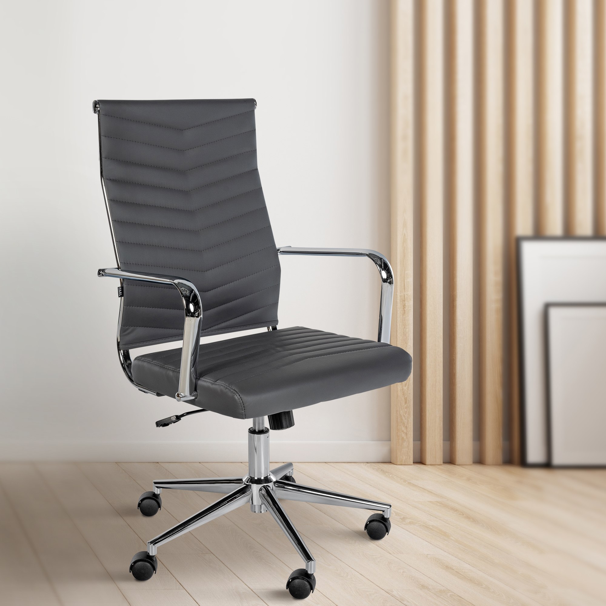 Silla de oficina de piel sintética Canby