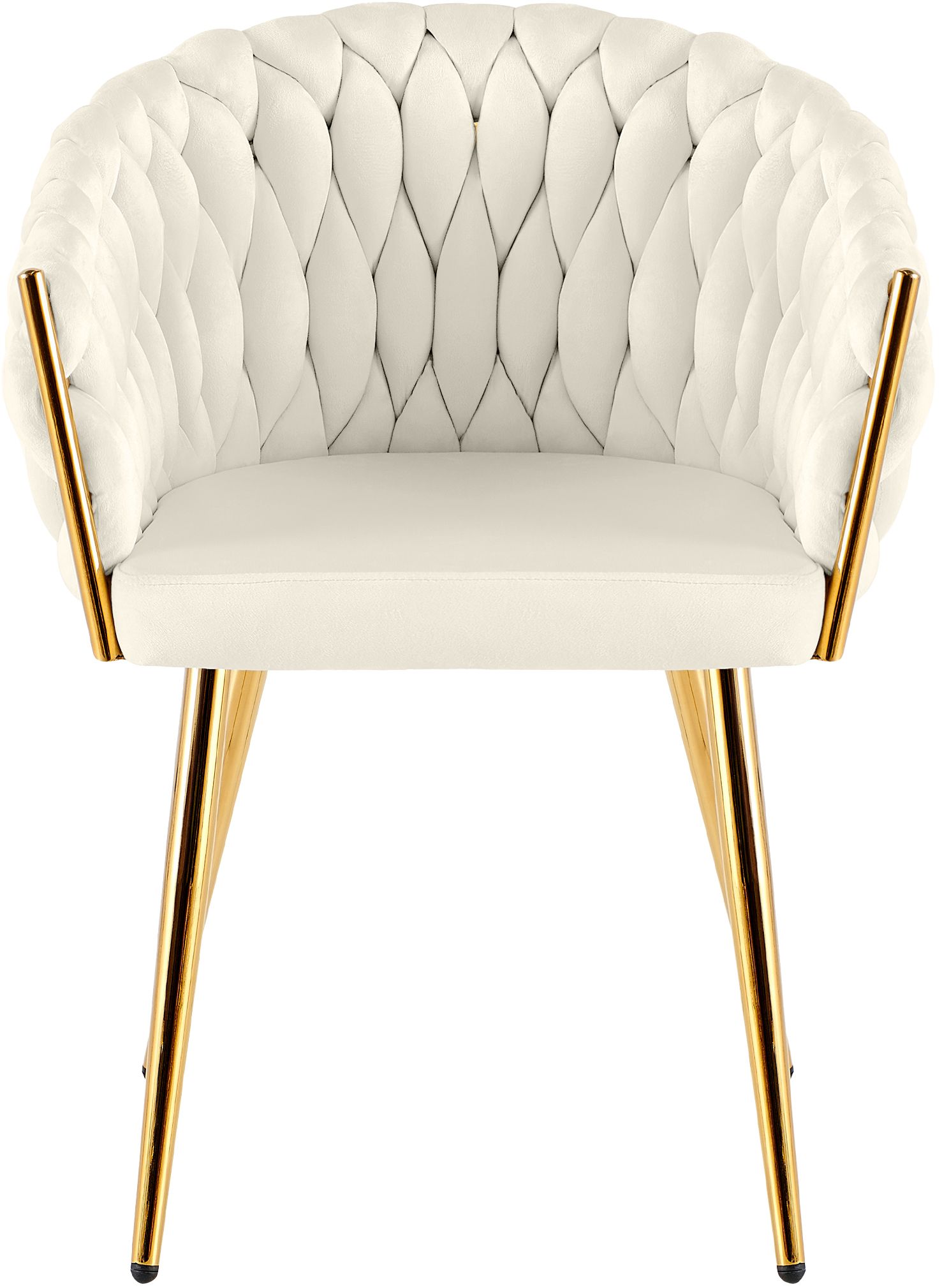 Silla de comedor Molise terciopelo dorado elegante y cómoda para tu hogar