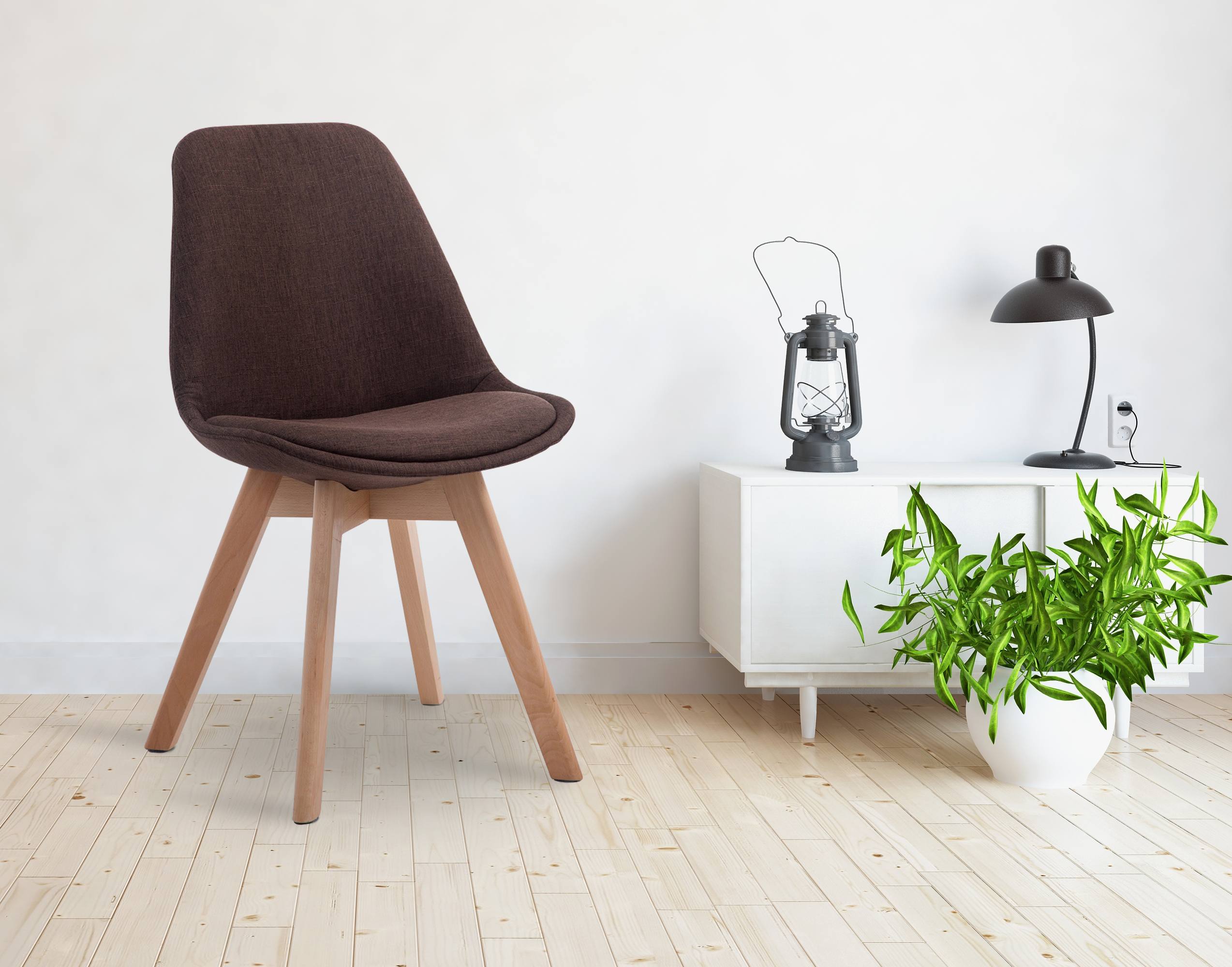 Silla De Comedor Borneo V2 En Tela