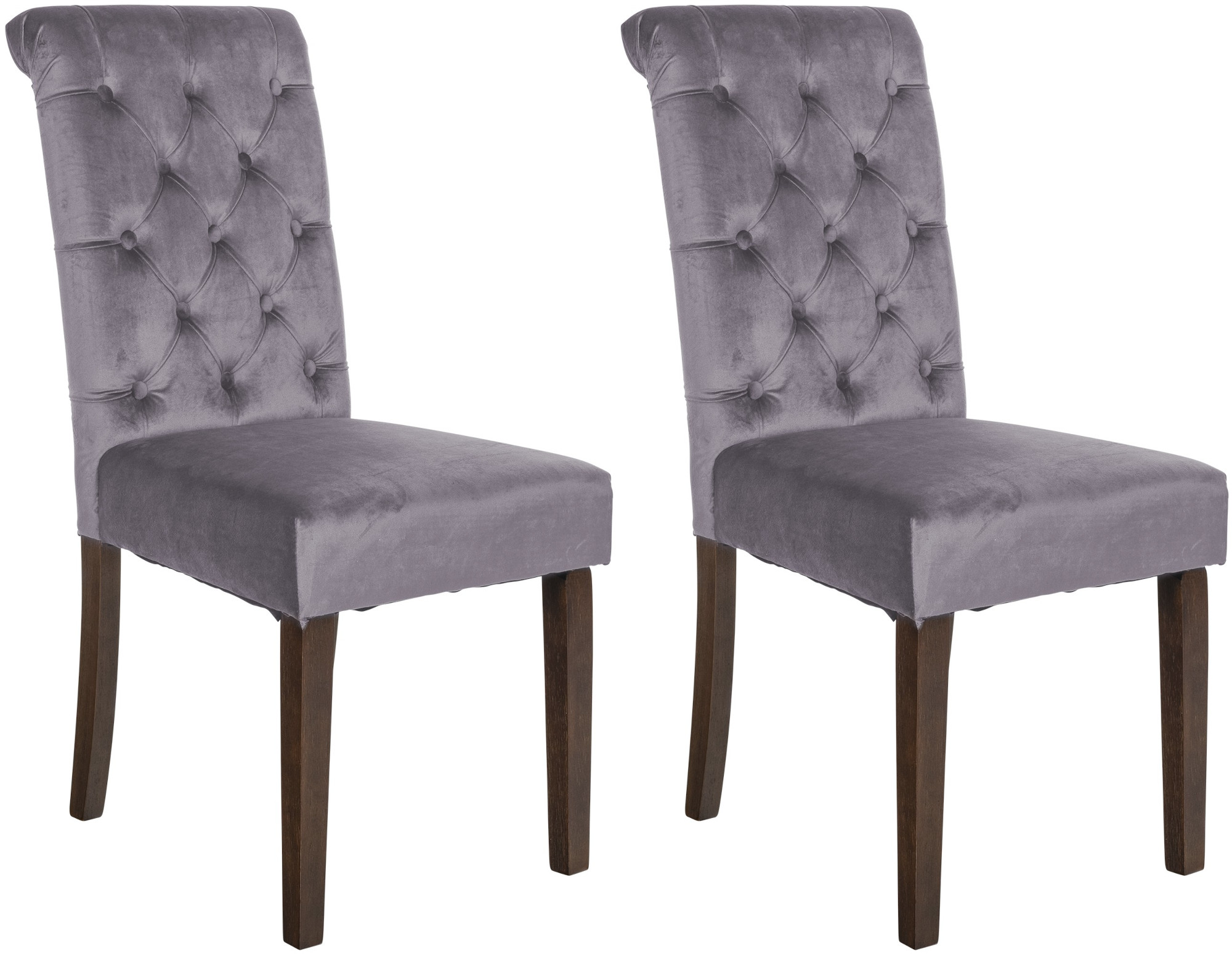 Set de 2 sillas de comedor Lisburn en tela o terciopelo
