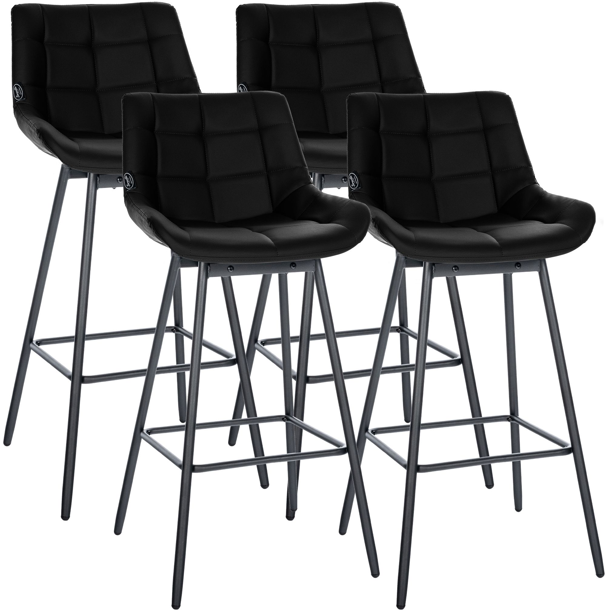 Juego de 4 taburetes de bar Weston giratorios