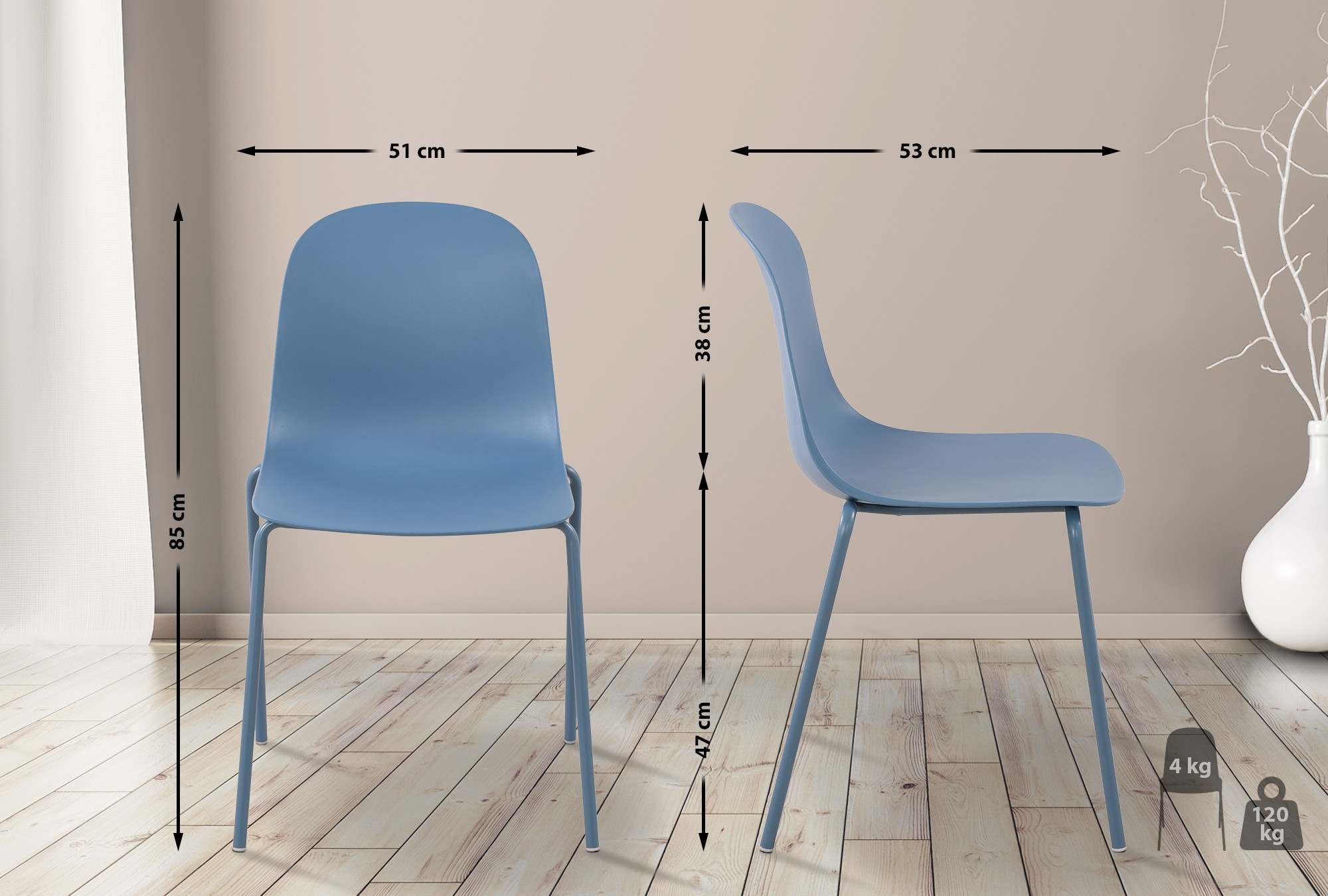 Pack de 2 Sillas de Jardín Hardin