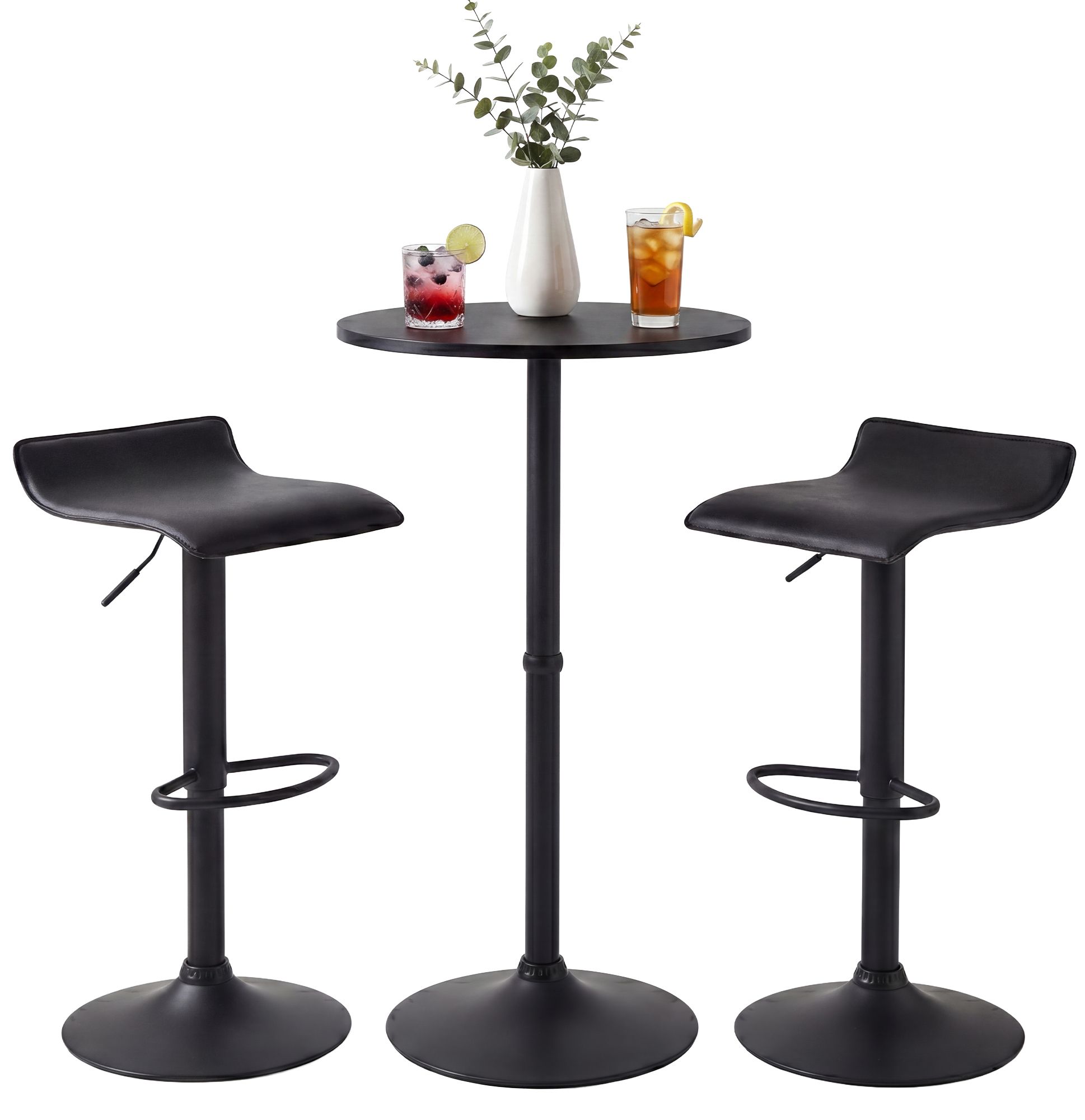 Set de mesa alta de bar Lumo con dos taburetes