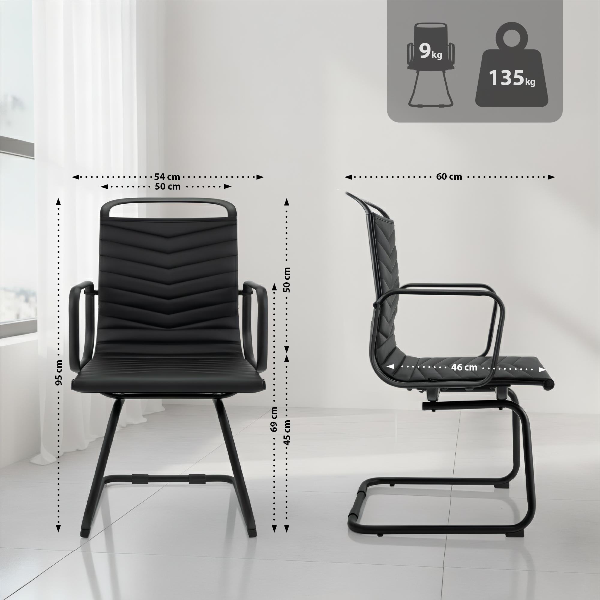 Silla Cantilever Tomkin de cuero sintético