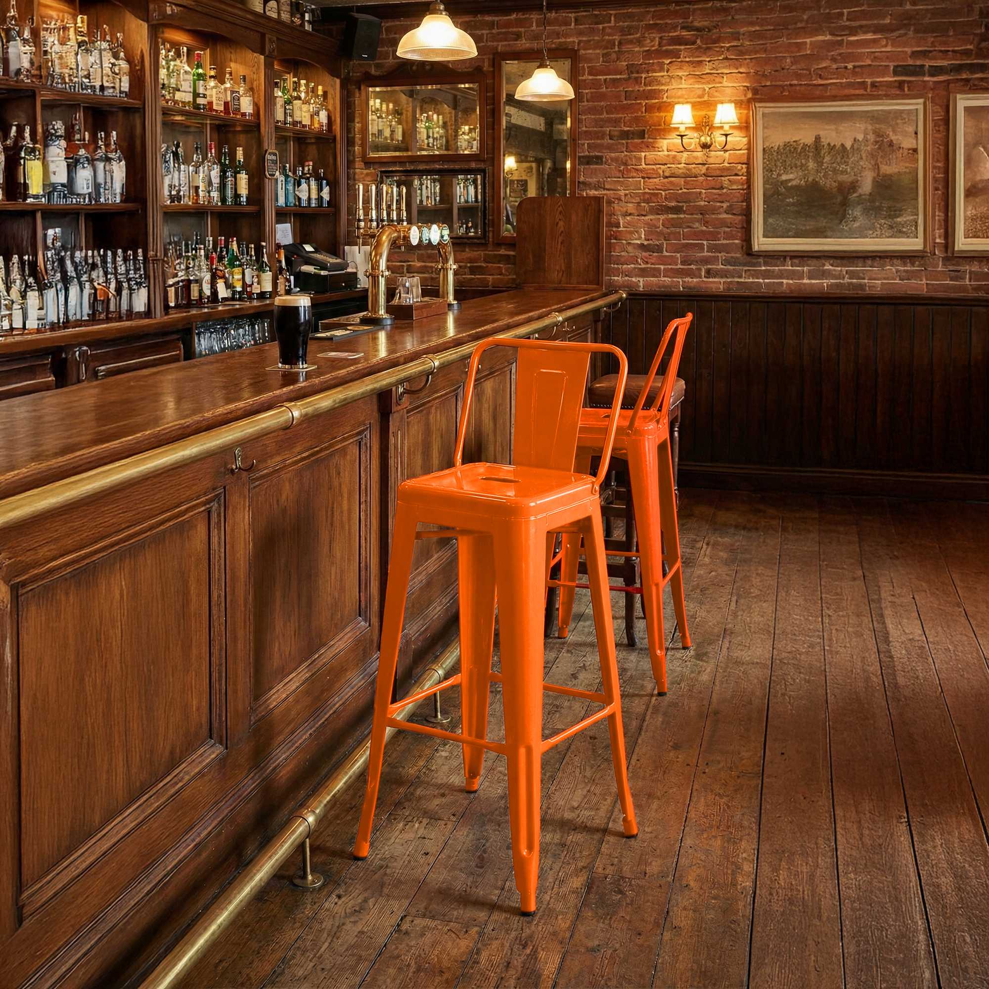 Taburete de bar de metal Mason