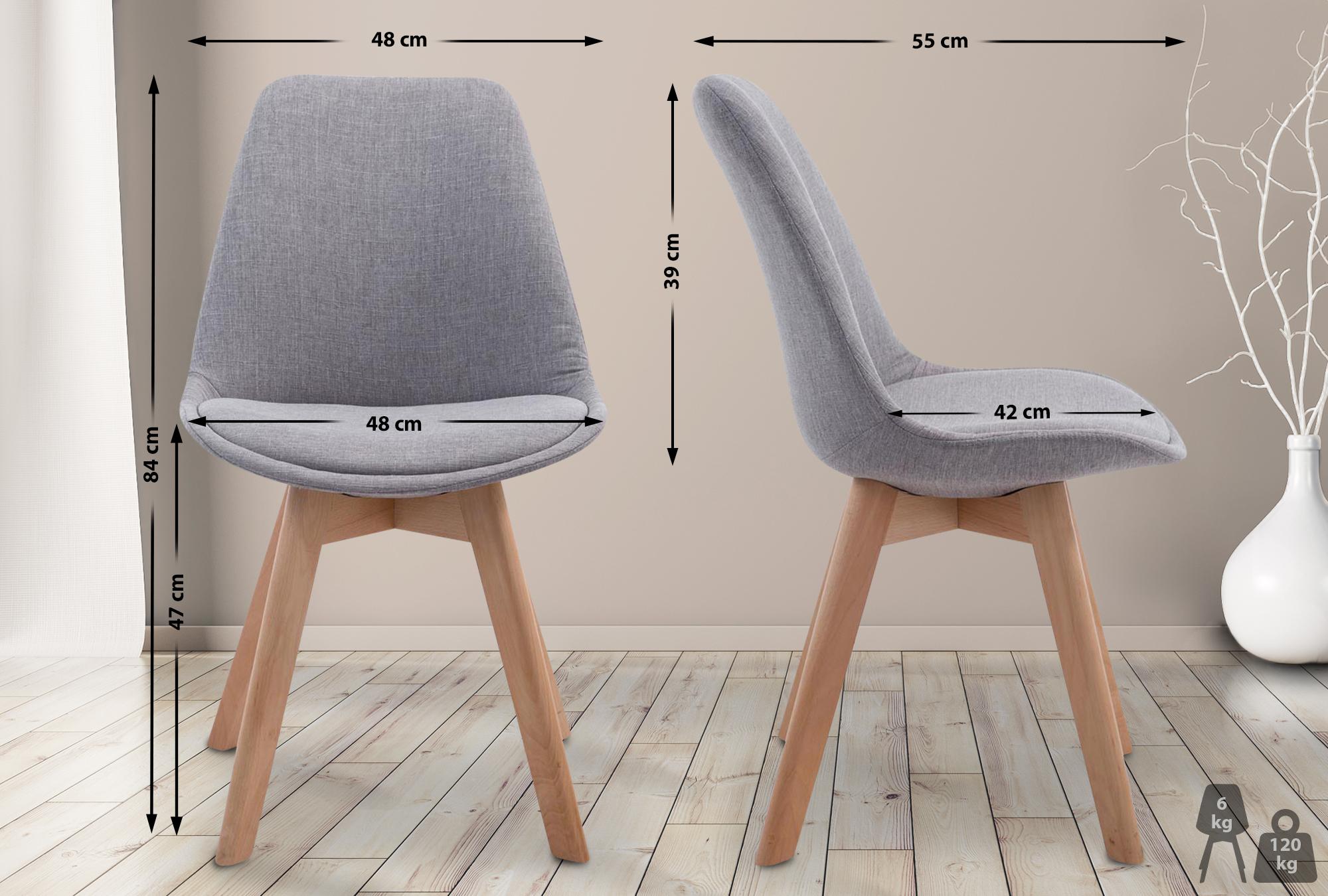 Silla De Comedor Borneo V2 En Tela