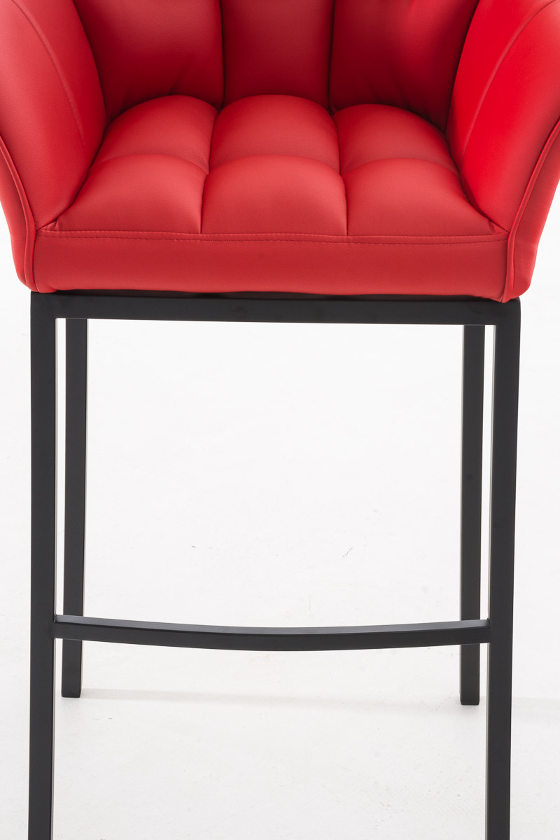 Taburete de bar Damaso cuero sintético con base de cuatro patas