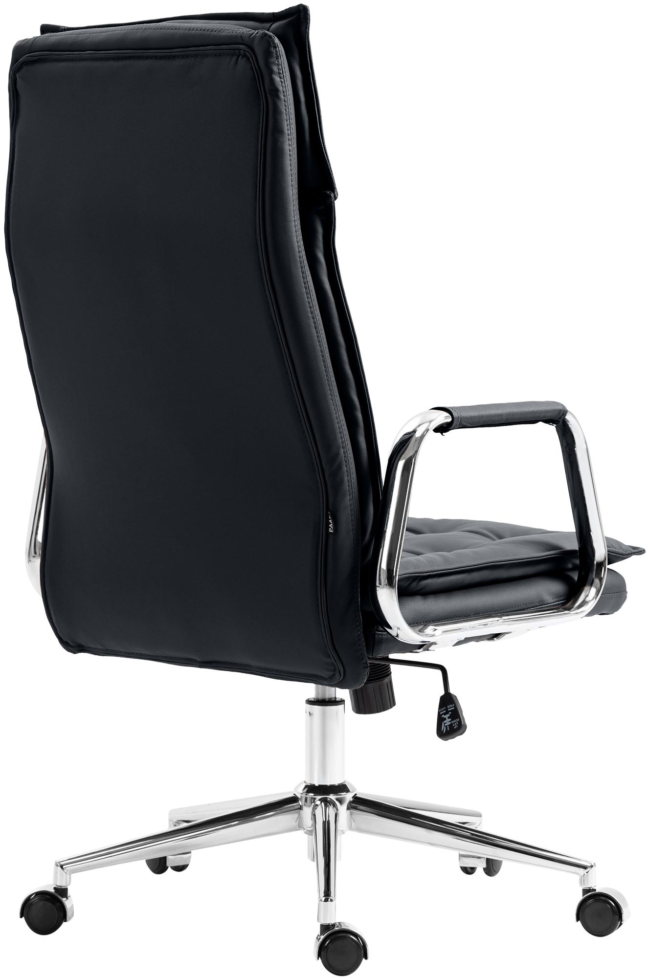 Silla de oficina Sotira de cuero genuino