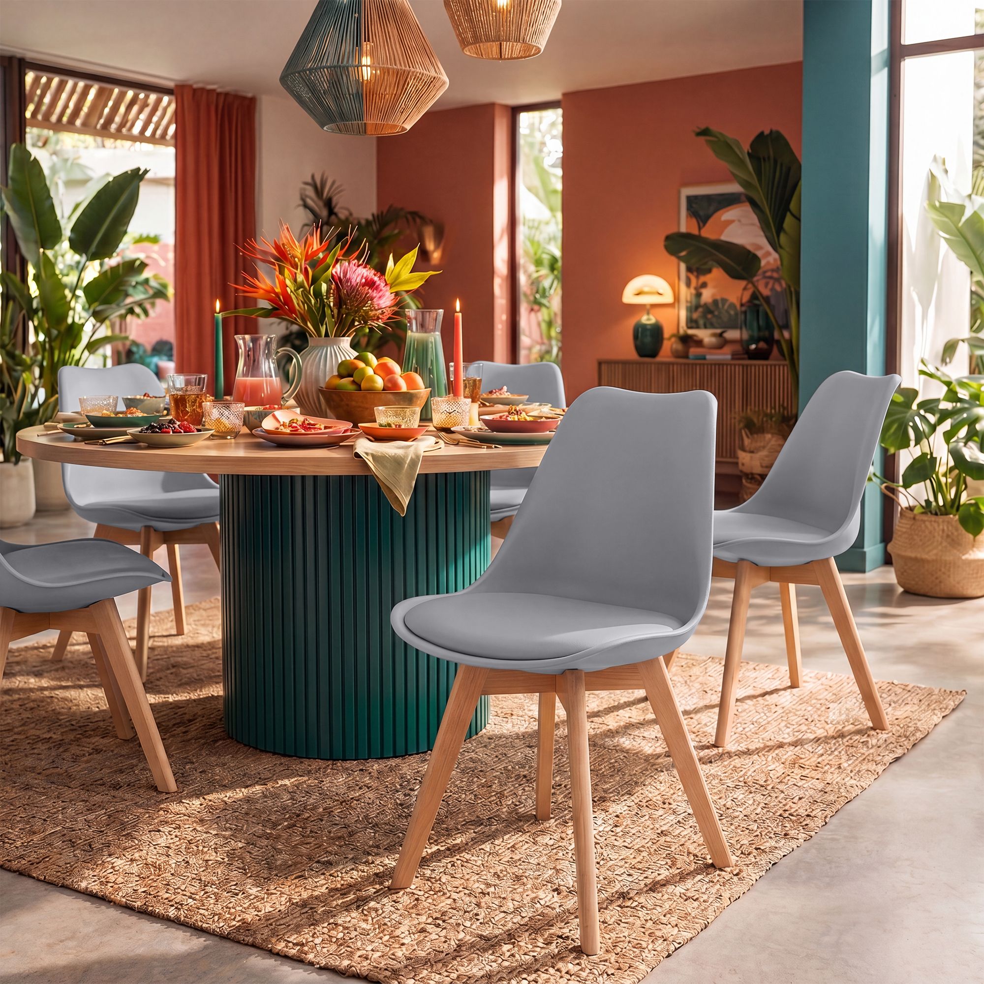 Silla de comedor Linares elegante, cómoda y fácil de limpiar Ideal para tu hogar