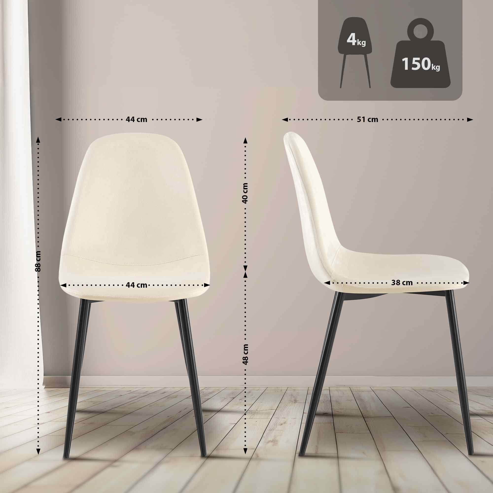 Conjunto de 4 sillas de comedor Napier