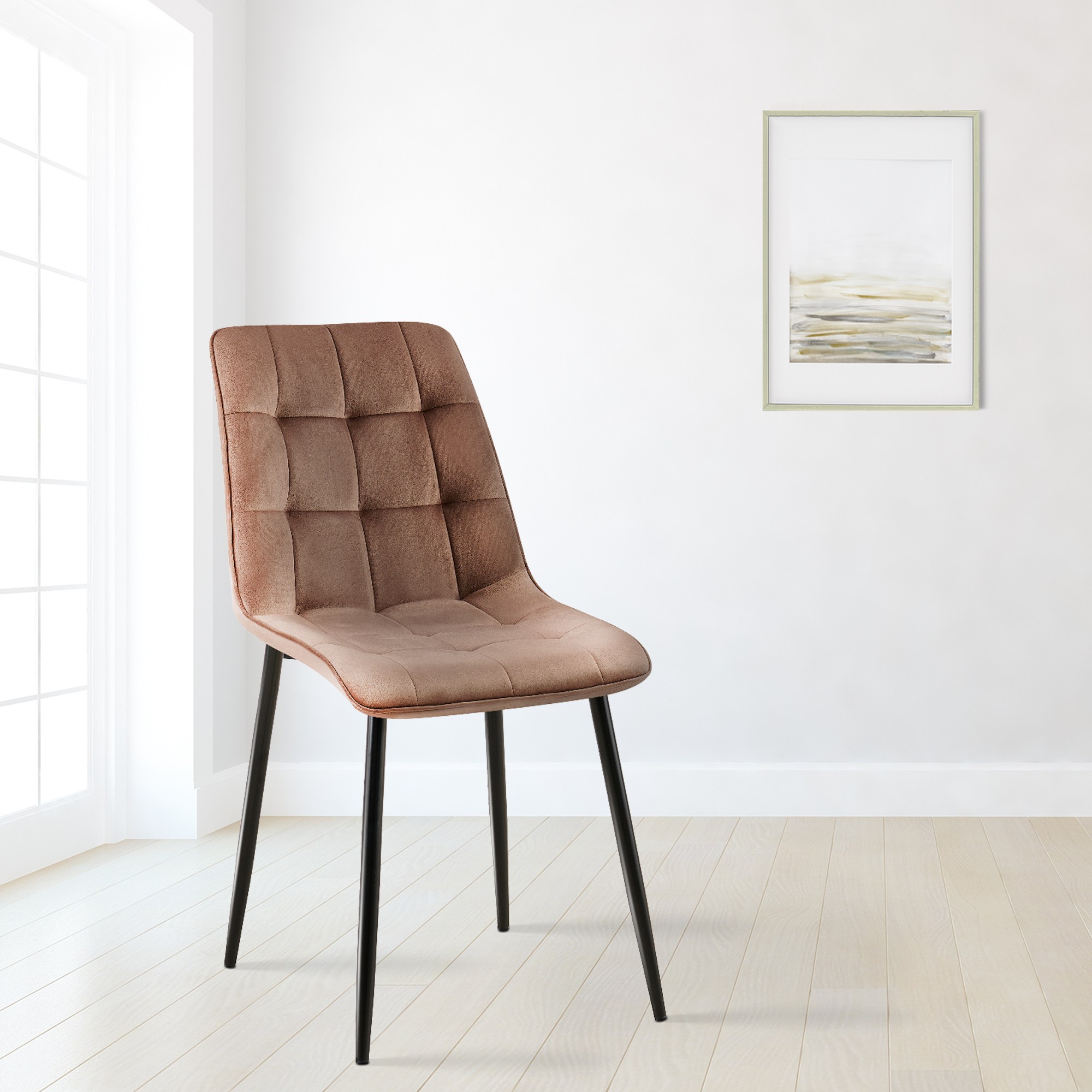 Silla de comedor Gifford con funda de terciopelo