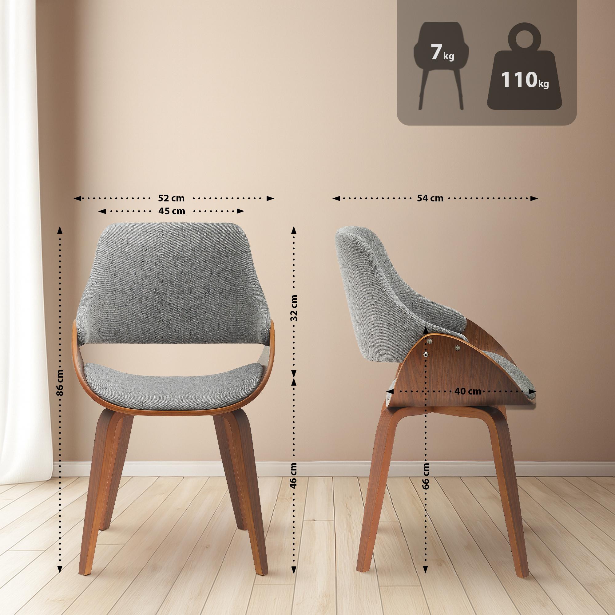 Conjunto de 2 Sillas de Comedor Vangale