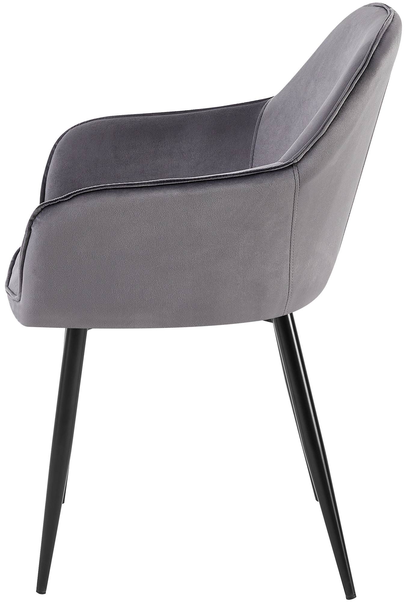 Set de 2 Sillas de comedor Boise en terciopelo