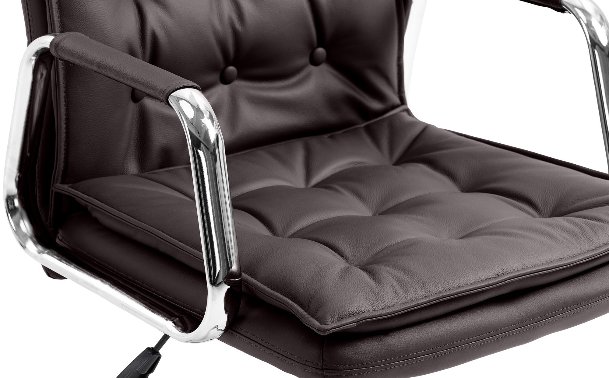 Silla de oficina Sotira de cuero genuino