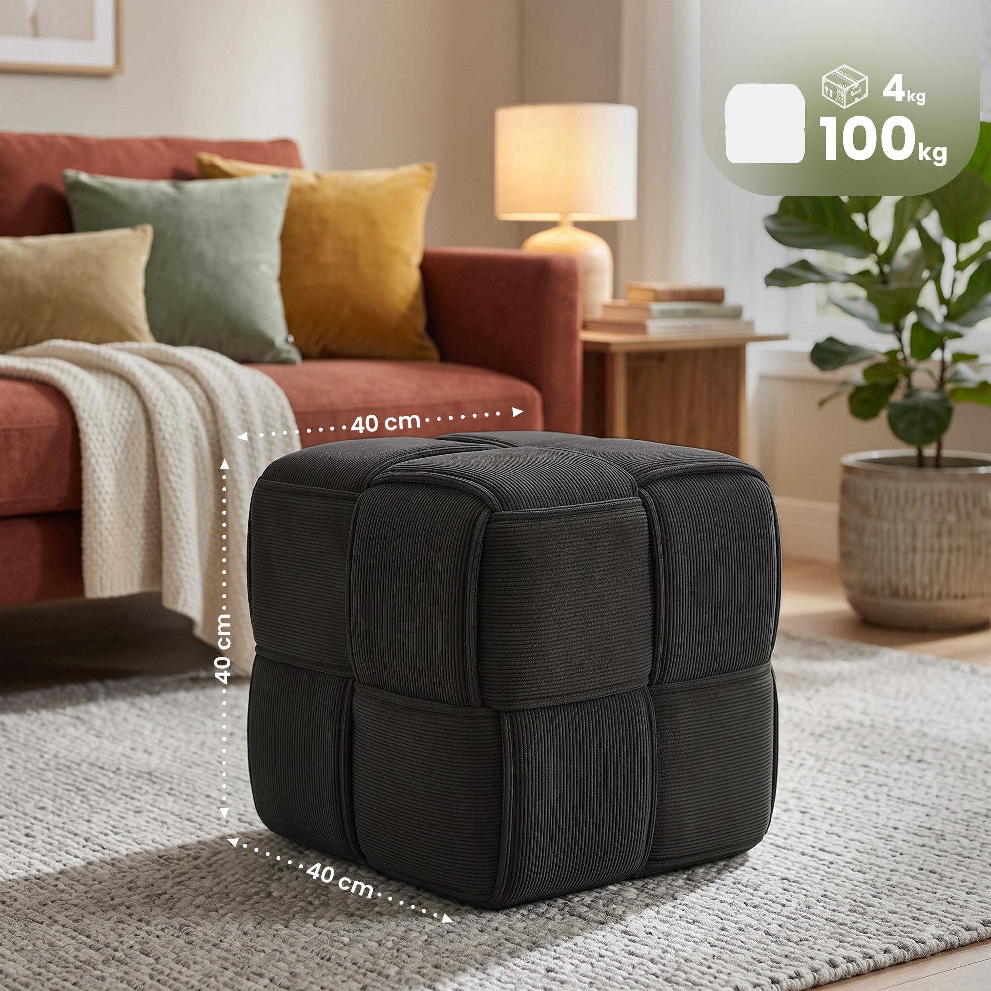 Taburete de pana Forinta elegante y cómodo para cualquier espacio
