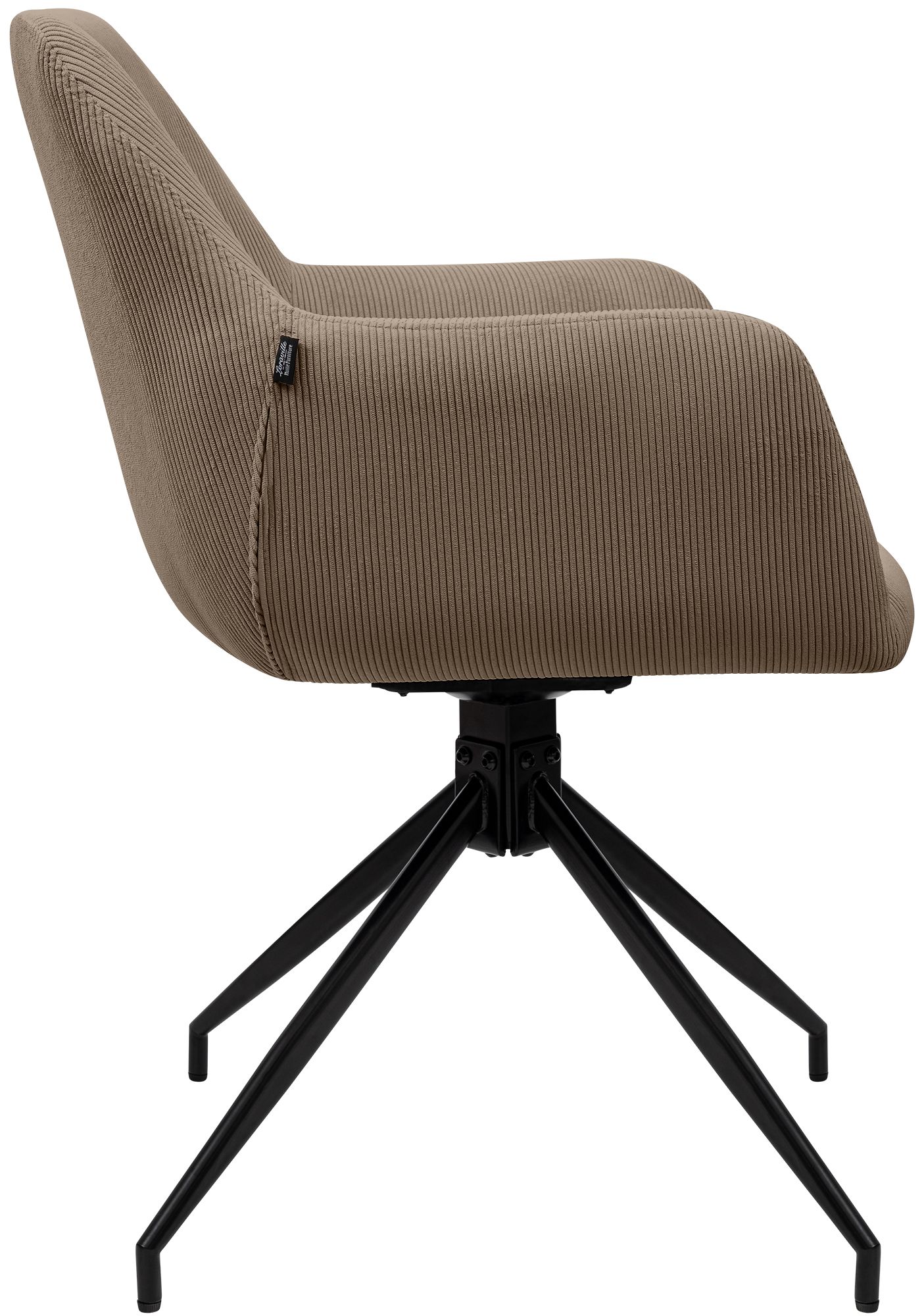 Silla de comedor Merlinda de pana