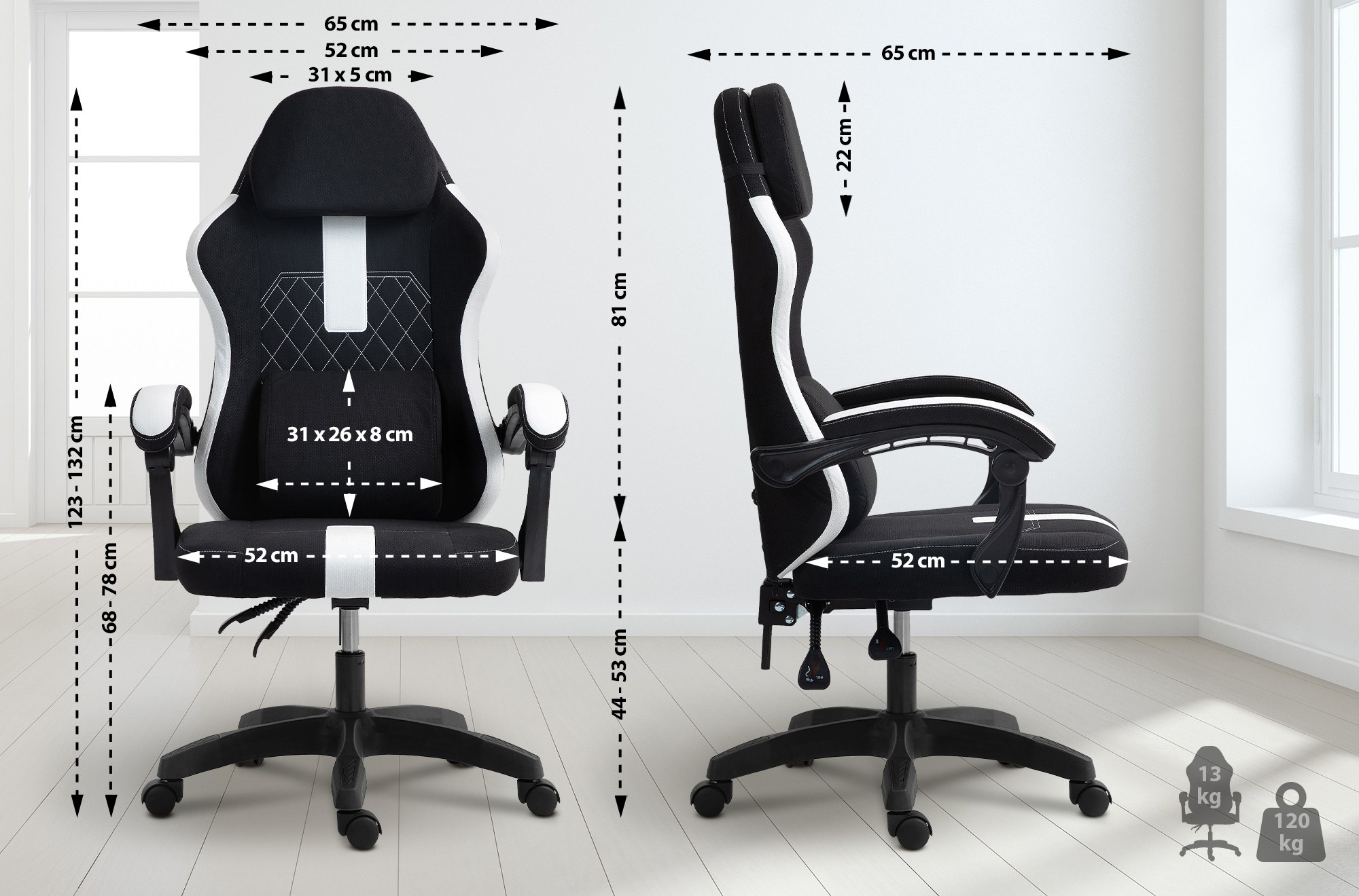 Silla de oficina tela Miltona