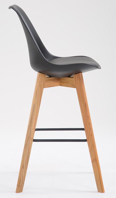 Set De 2 Taburetes De Bar Metz Con Asiento En Polipropileno