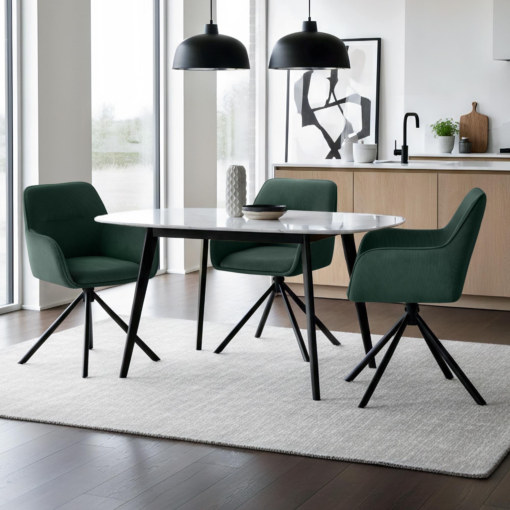 Silla de comedor Tipton de pana