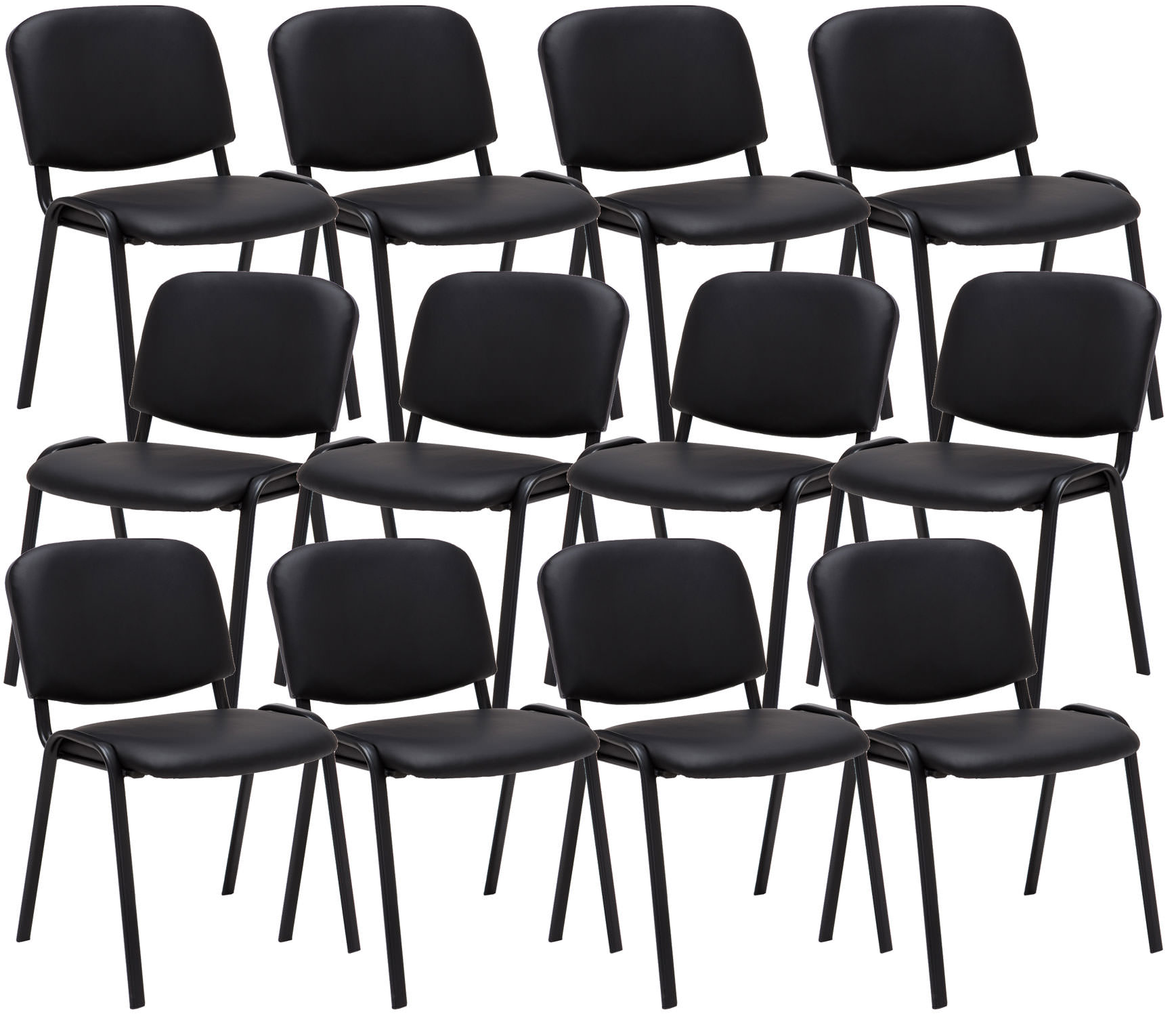 Pack De 12 Sillas Confidente Ken En Simil Cuero