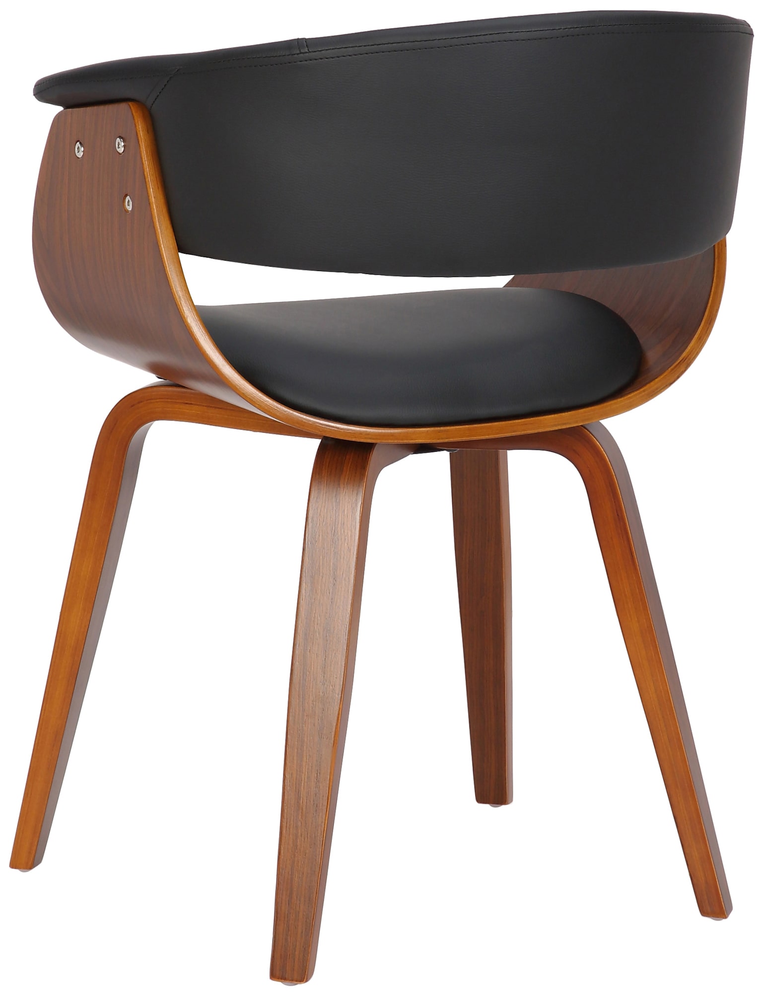 Silla Bruce de madera & polipiel