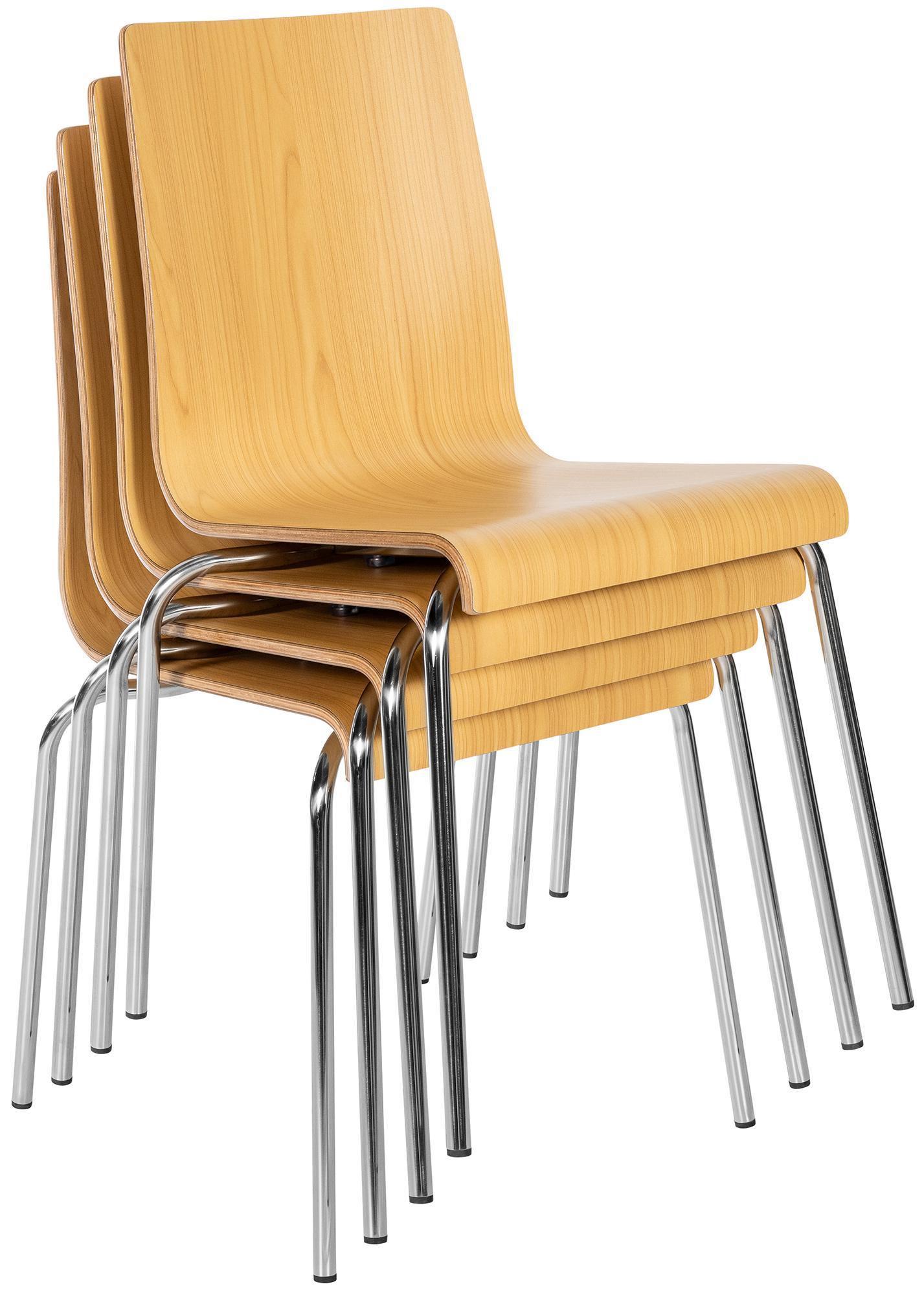 Set de 4 sillas apilables Gahanna