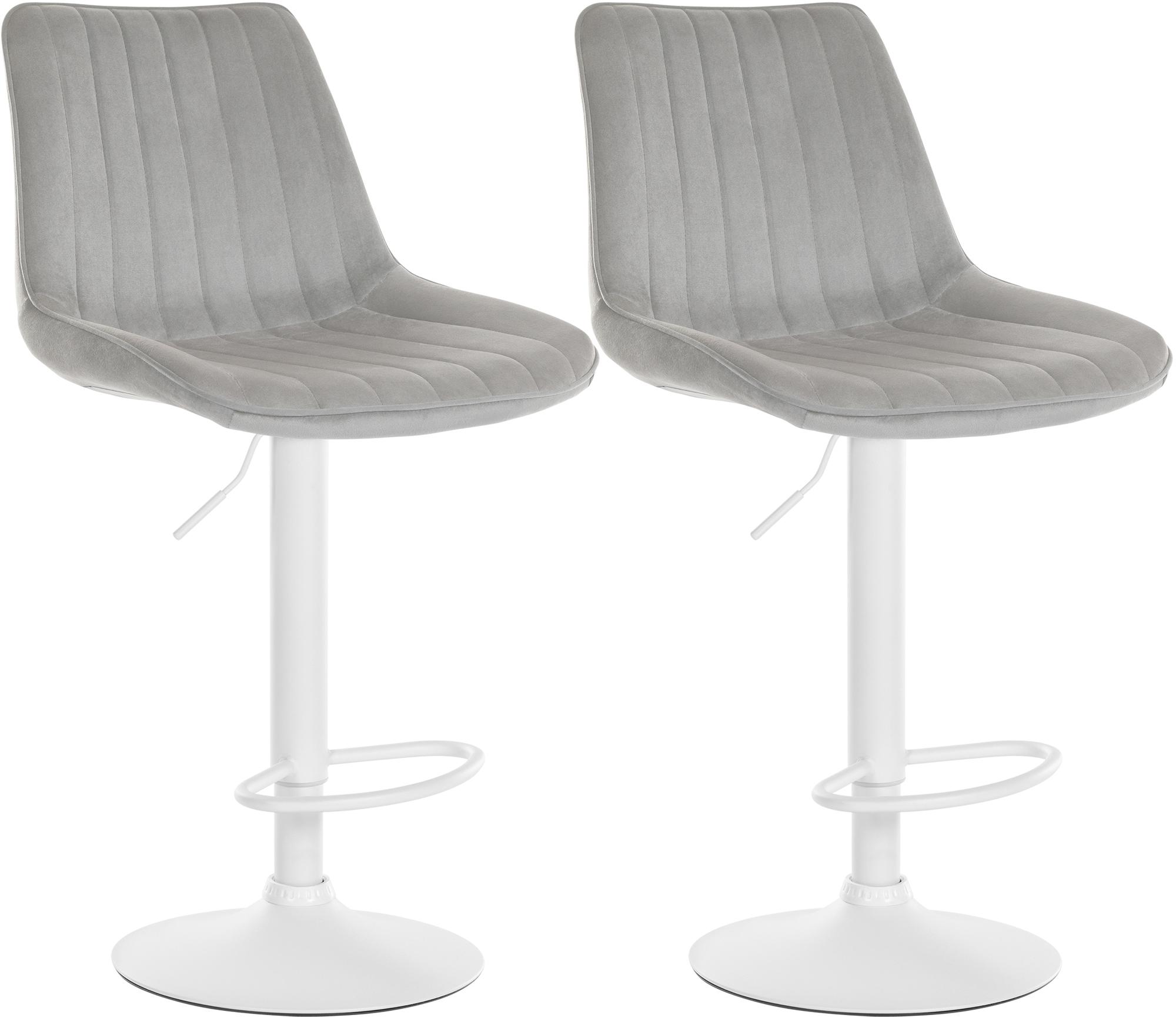 Set de 2 Taburetes de bar Toni en terciopelo