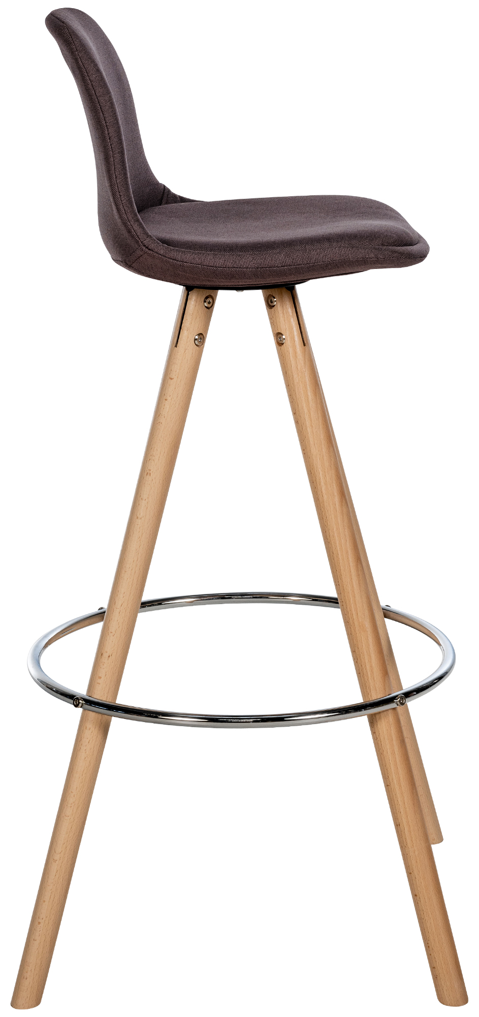 Taburete de bar Corbin de tela con base de 4 patas redondas
