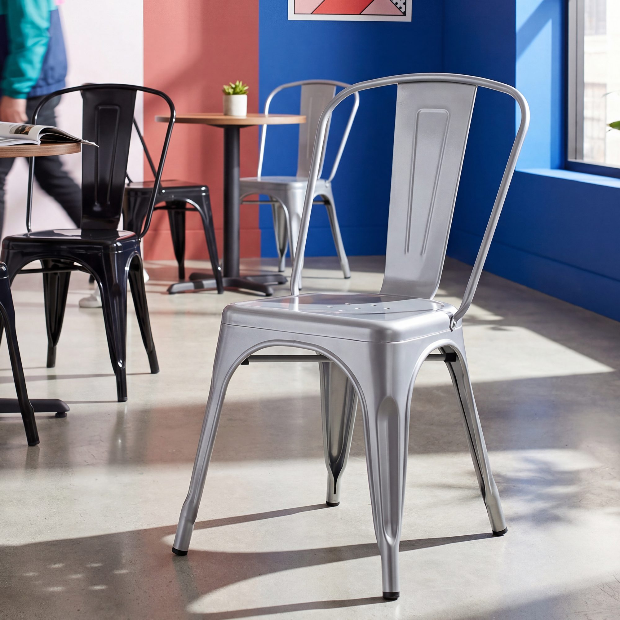 Silla Apilable Benedikt de Metal