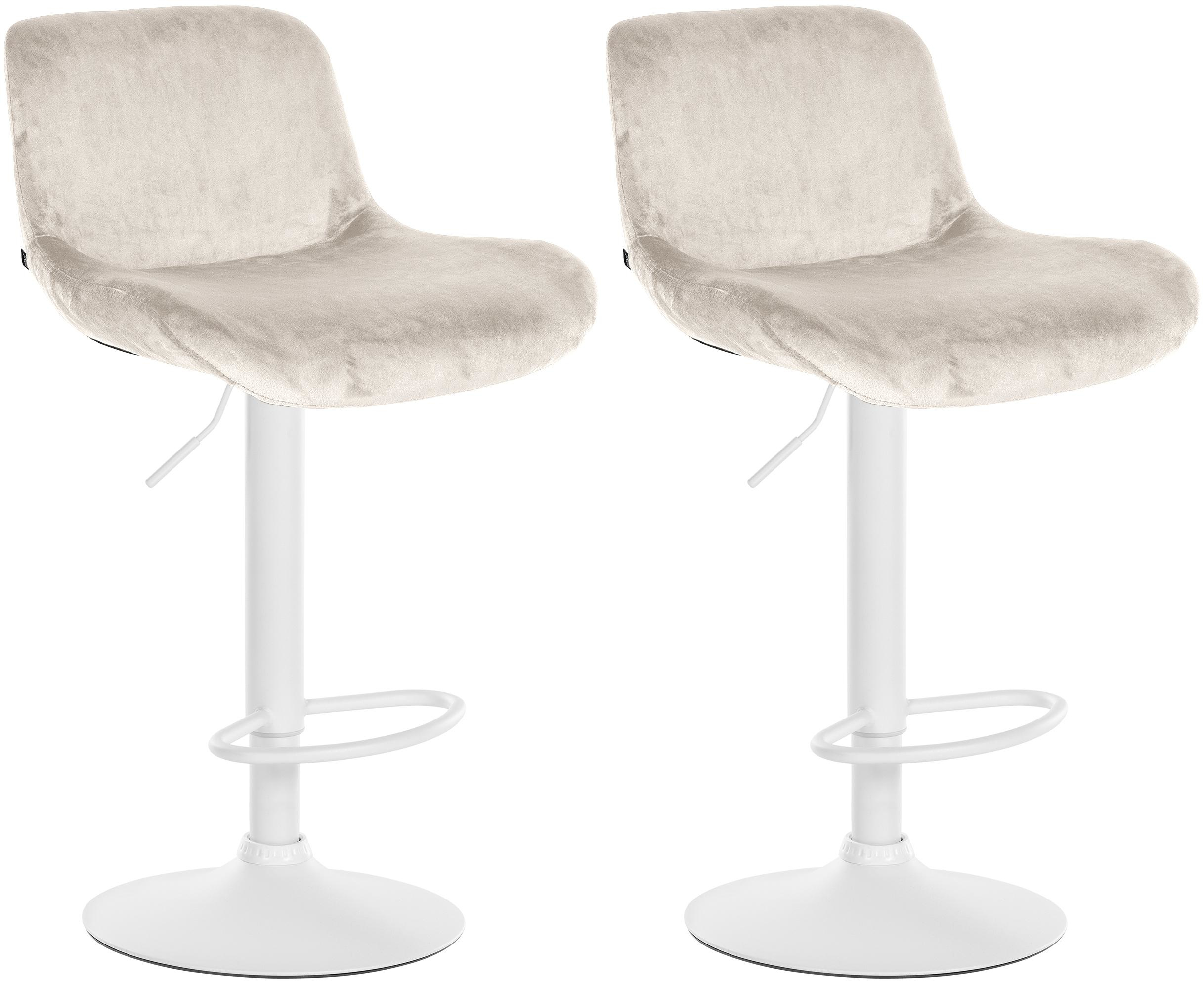 Lote de 2 taburetes de bar Solon Blanco