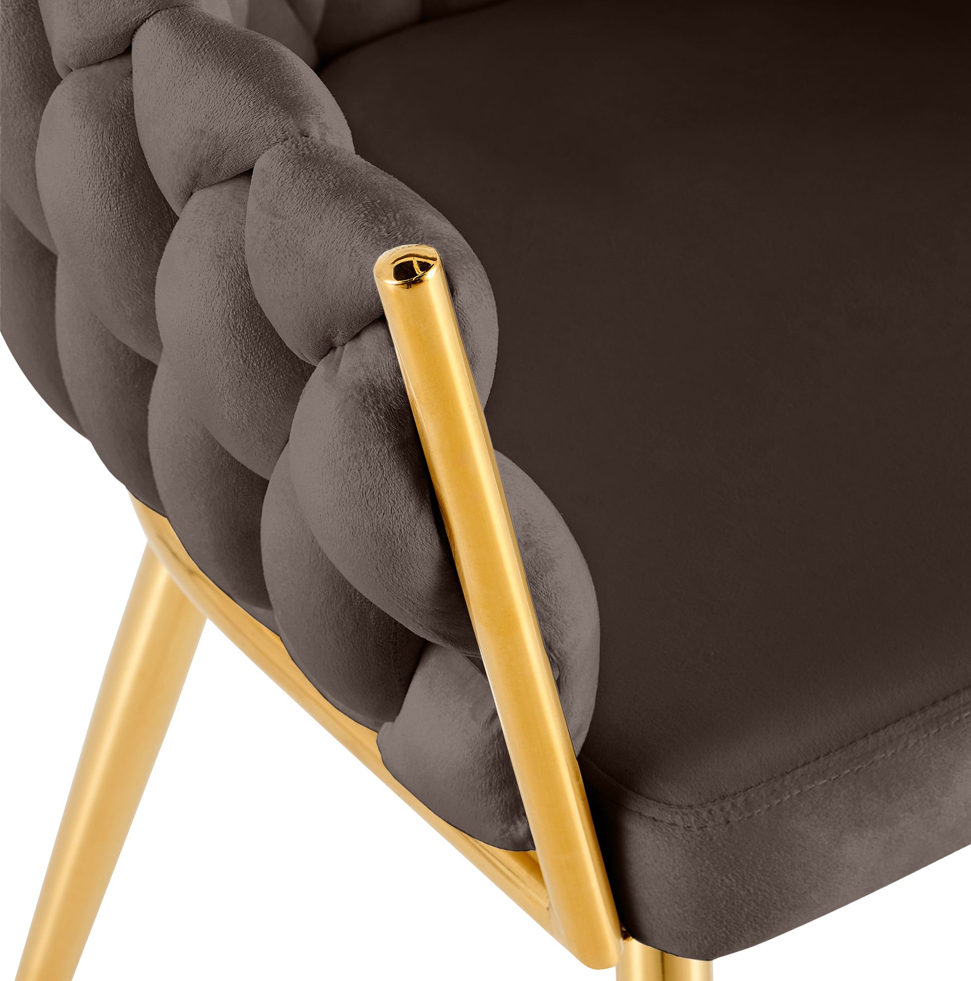 Silla de comedor Molise terciopelo dorado elegante y cómoda para tu hogar