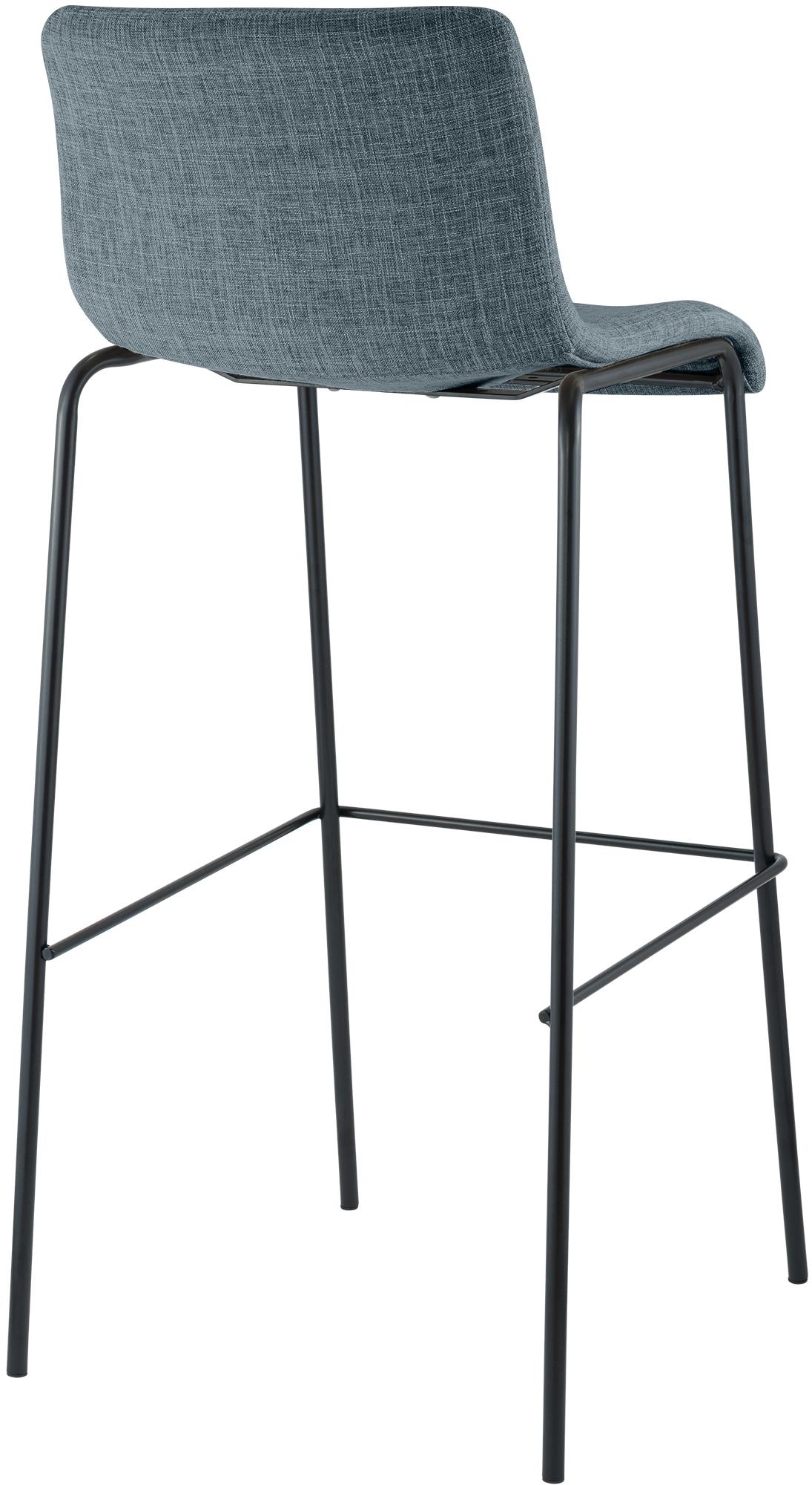 Taburete de bar Hover de tela con base de cuatro patas