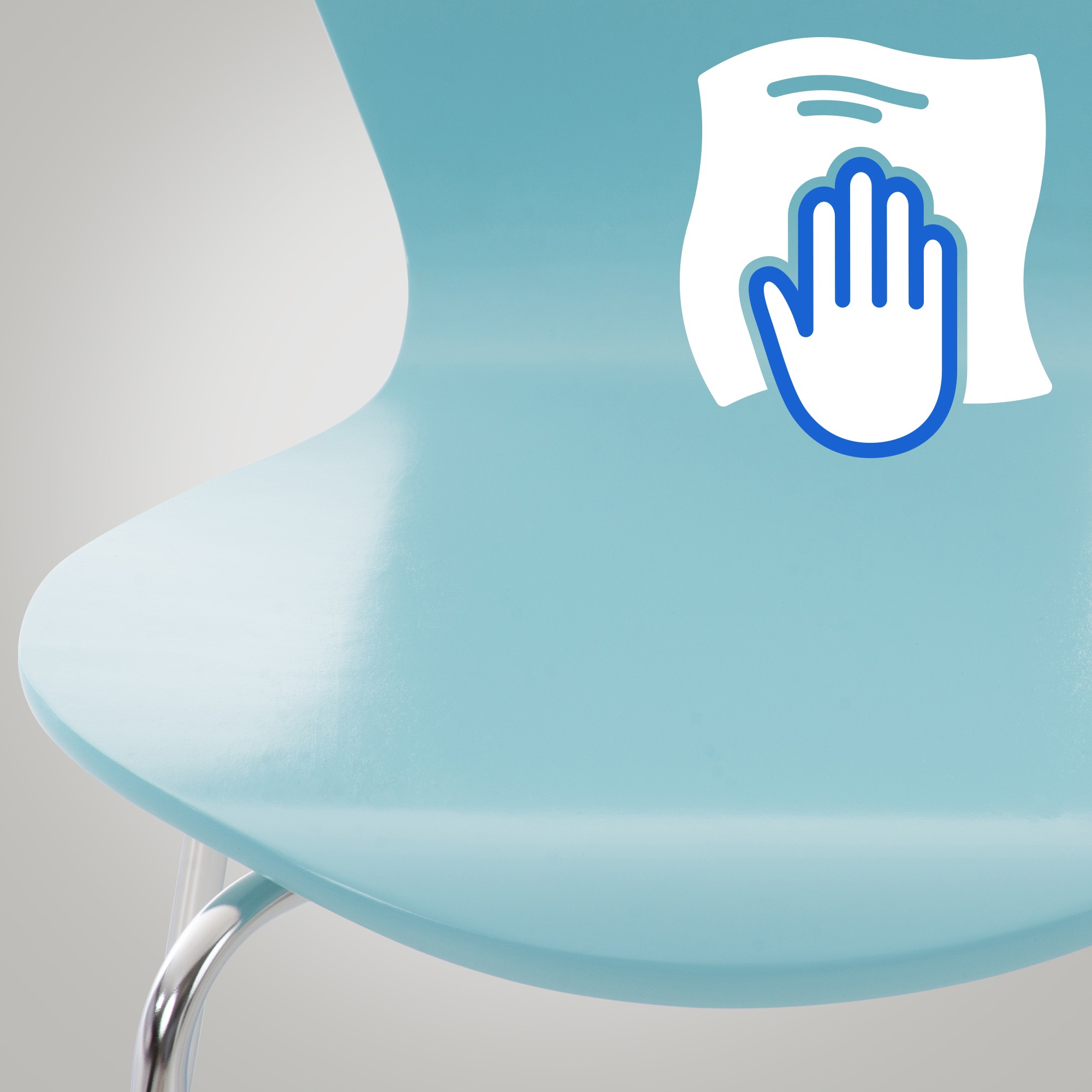Silla de Visita Apilable Calisto Azul claro