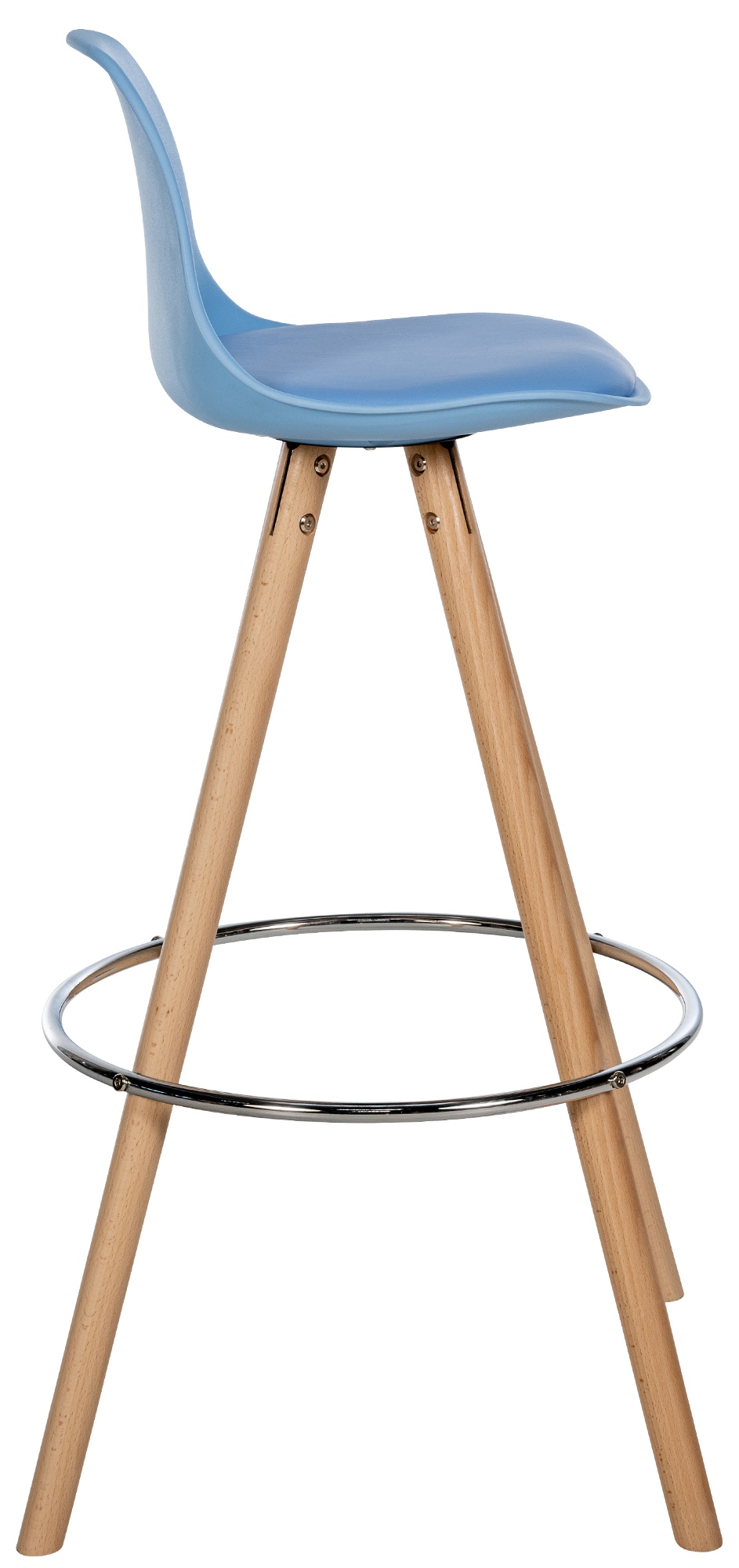 Taburete de bar Corbin en polipiel con base de 4 patas redondas