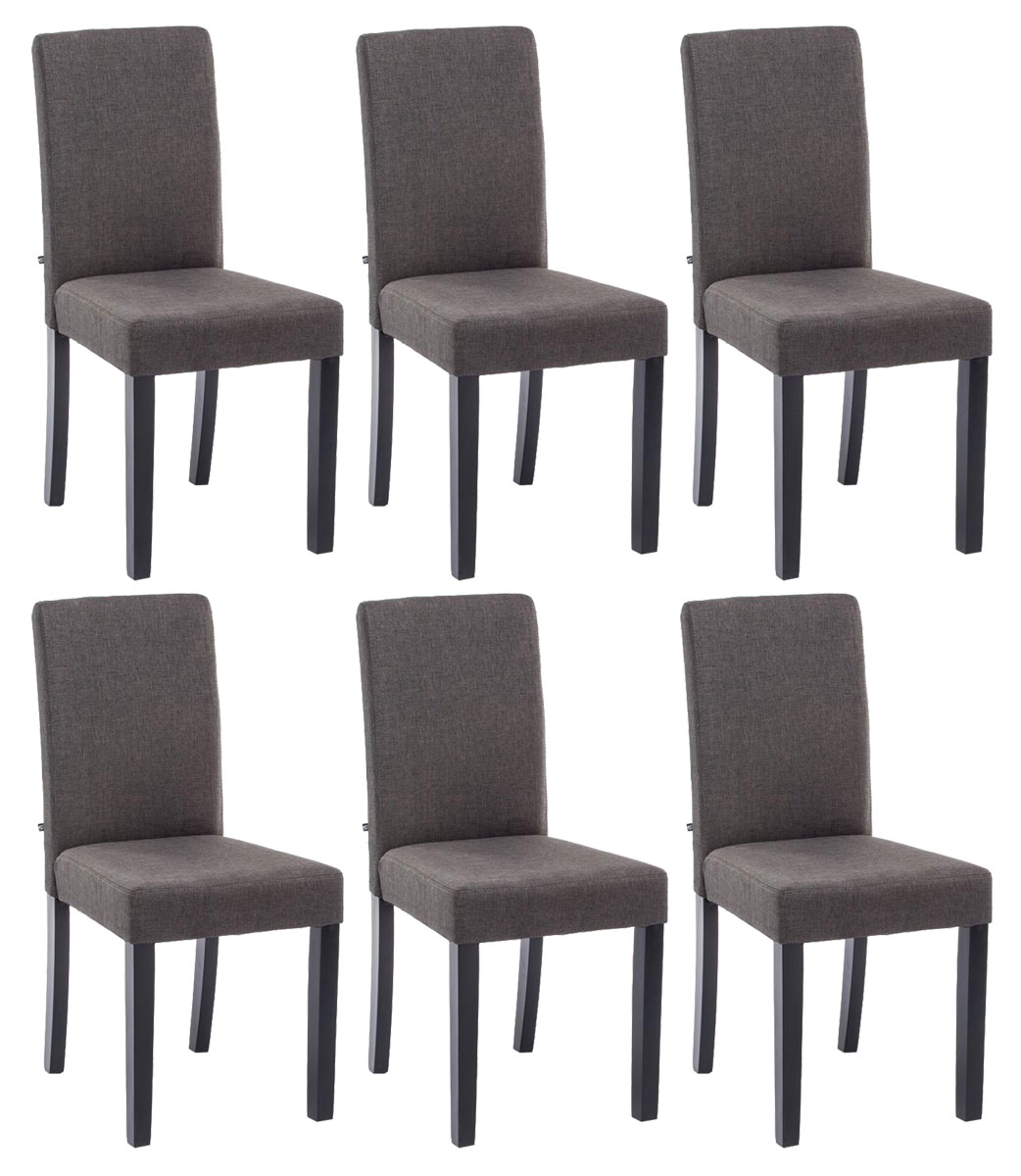 Juego de 6 sillas de comedor Ina de tela