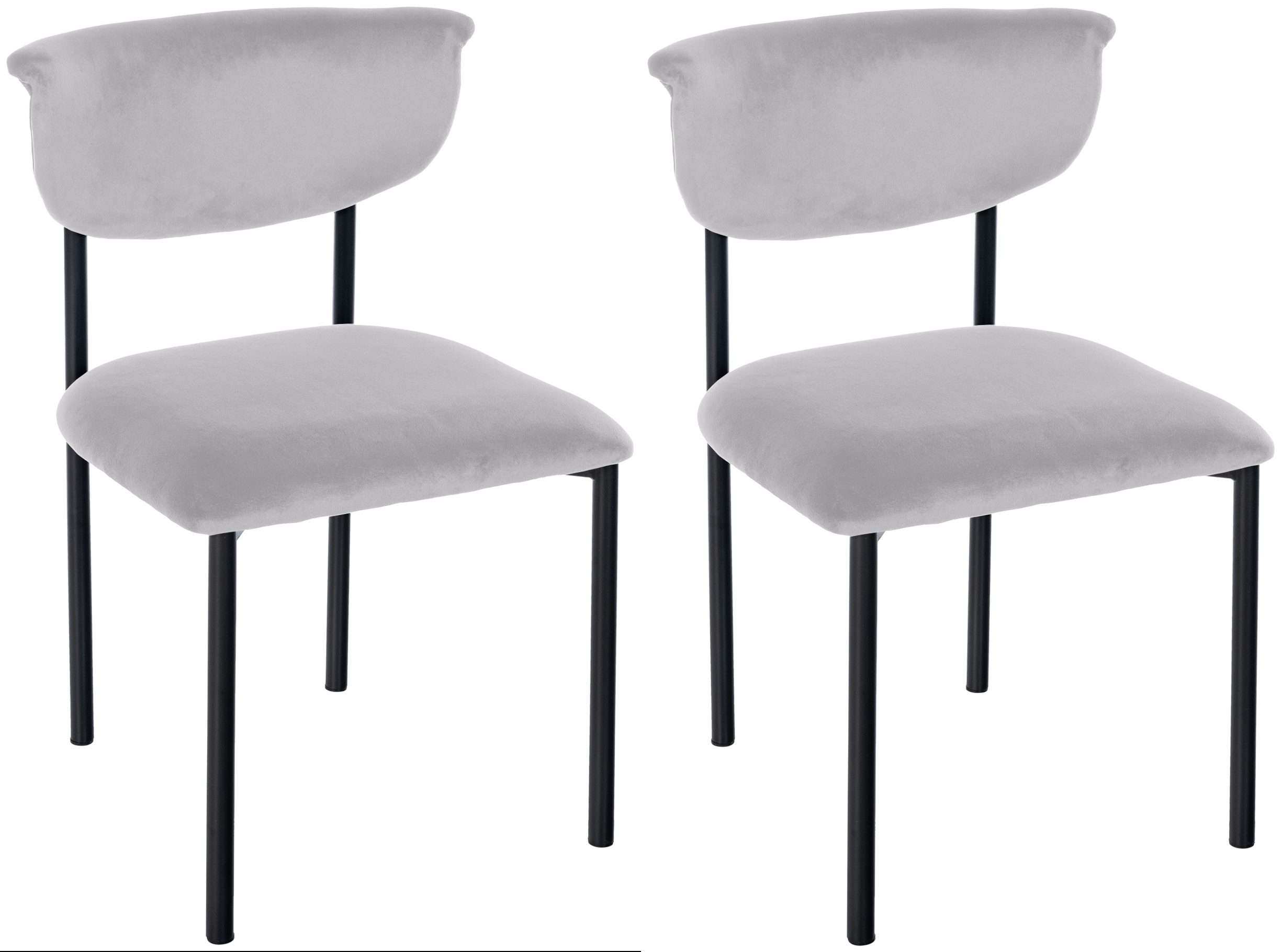 Juego de 2 sillas de comedor Gambell terciopelo