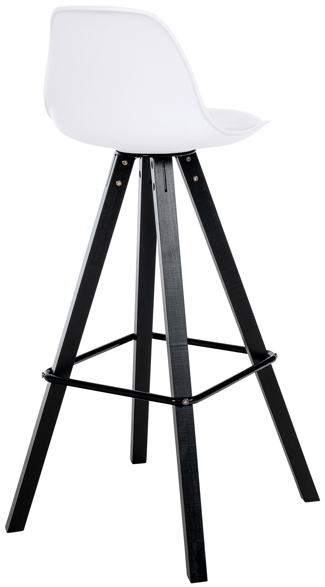 Taburete de bar Corbin de polipiel con base de 4 patas cuadradas