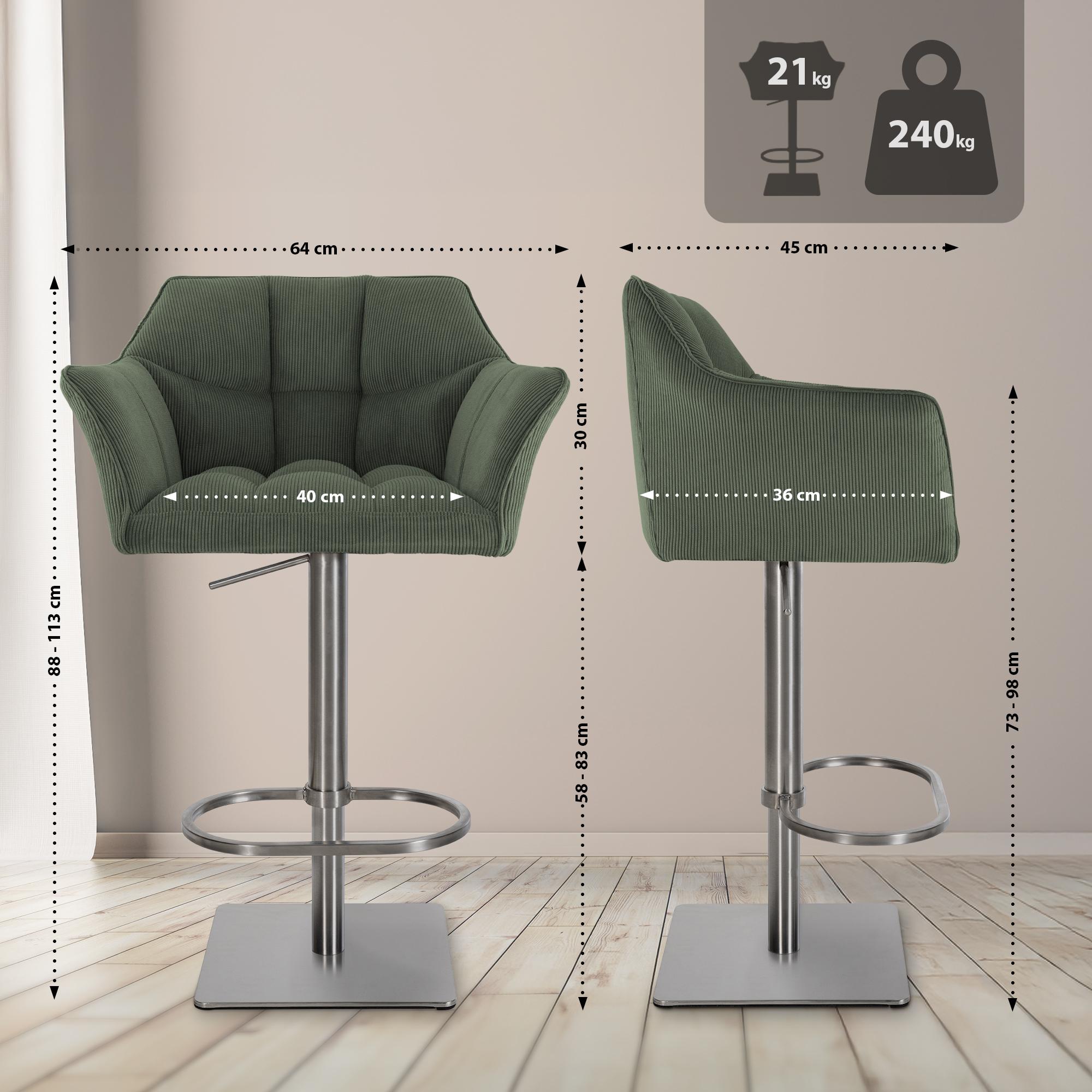 Taburete de bar Damaso Cord