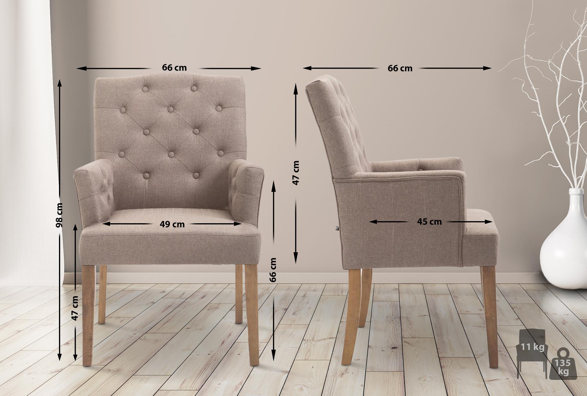 Silla de comedor Sugar de estilo Chesterfield